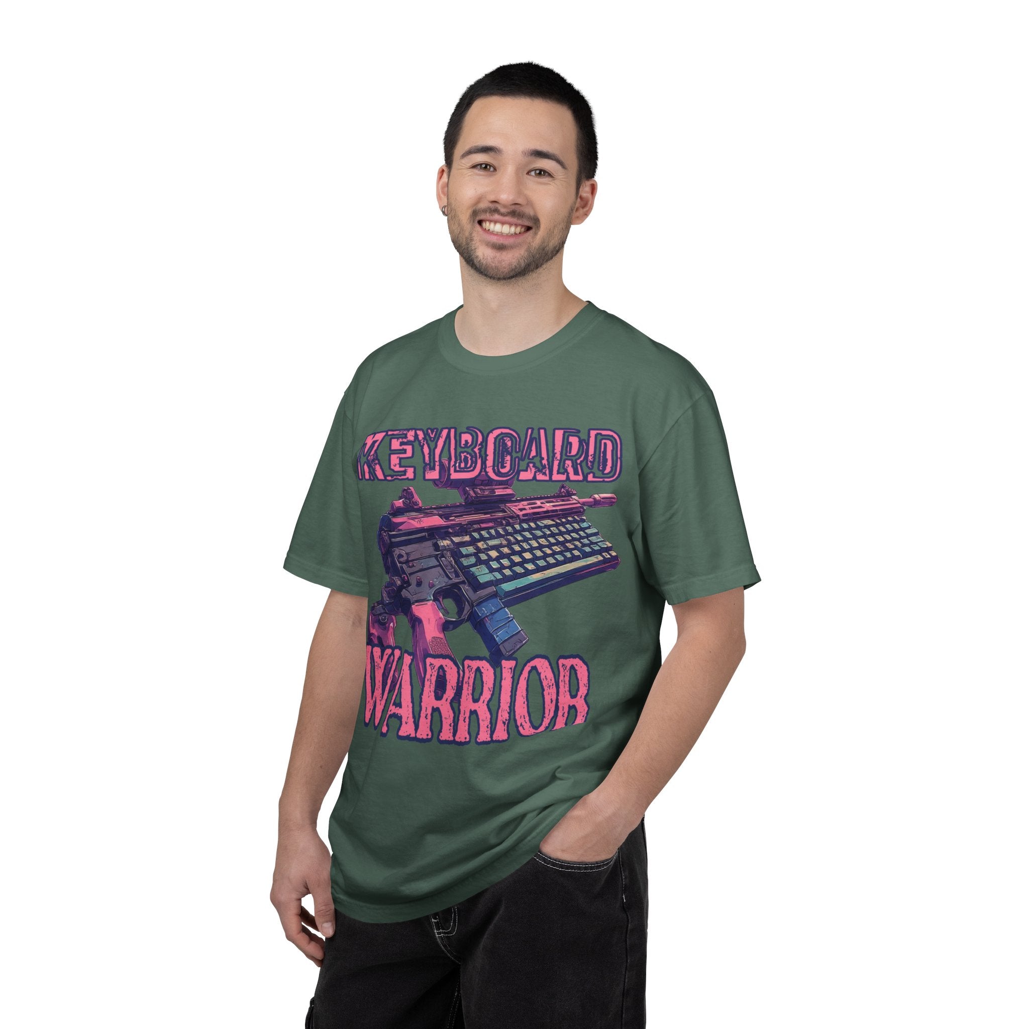 "Keyboard Warrior" Pink Graphic Tee