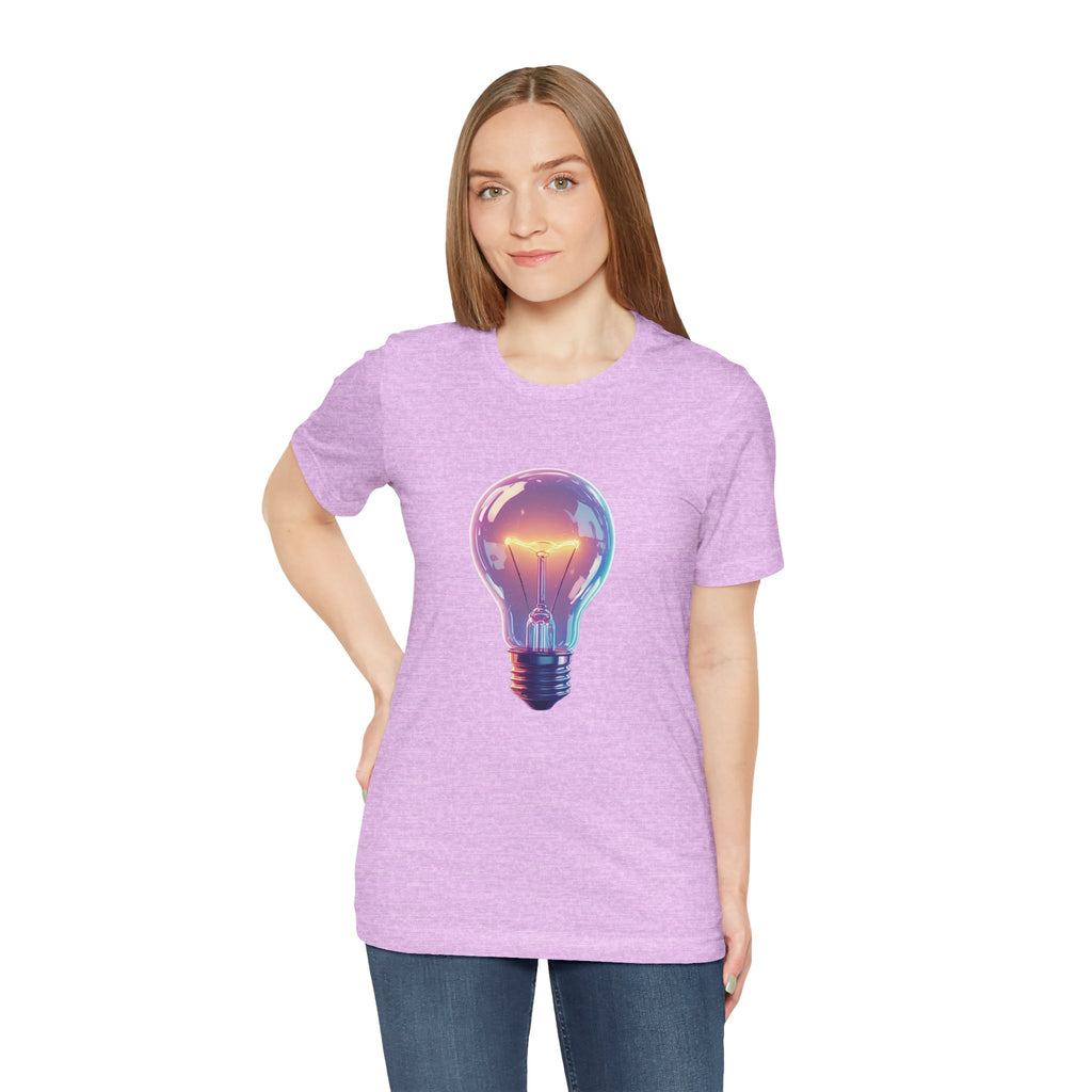 "Bright Ideas" Retro Neon Light Bulb Graphic Tee