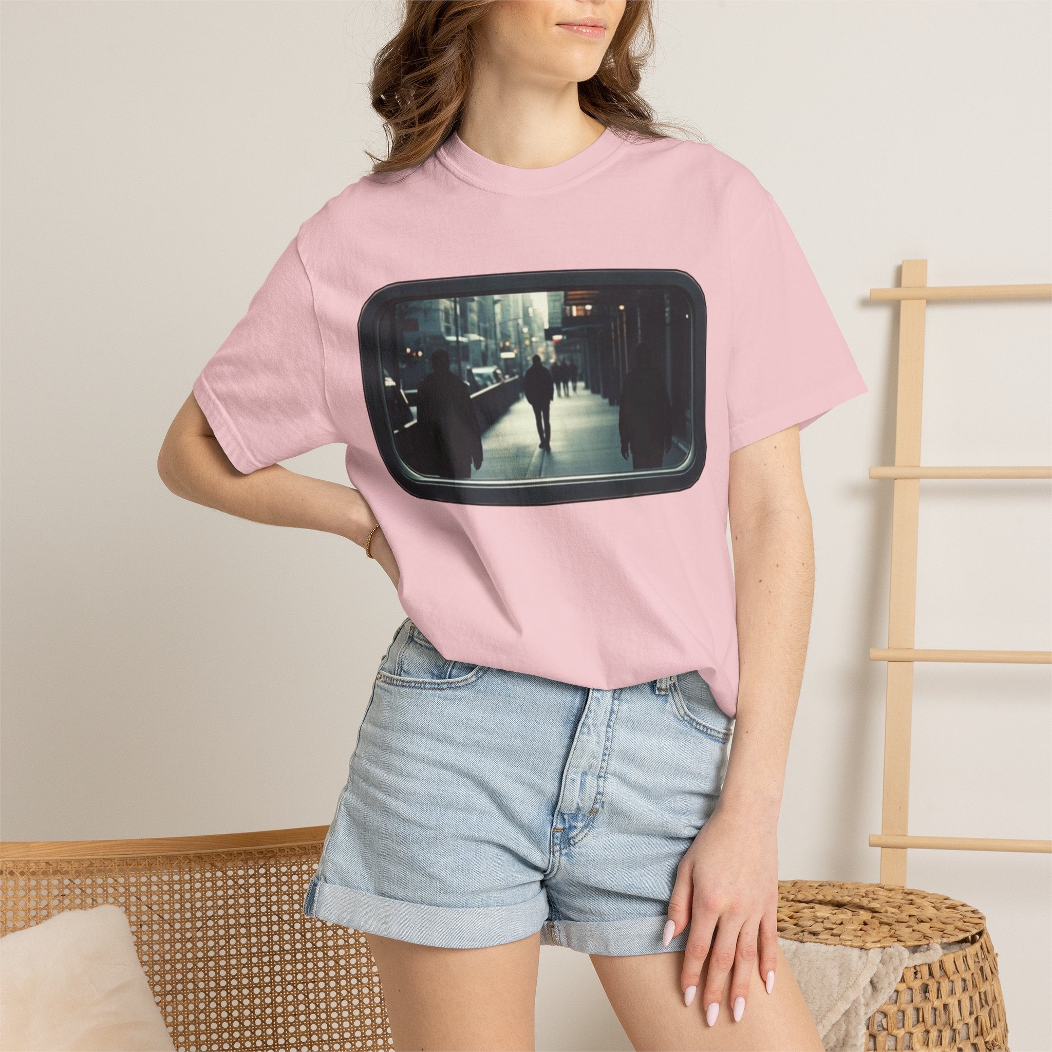 "Outside My Window" Urban Night Commuter Graphic Tee
