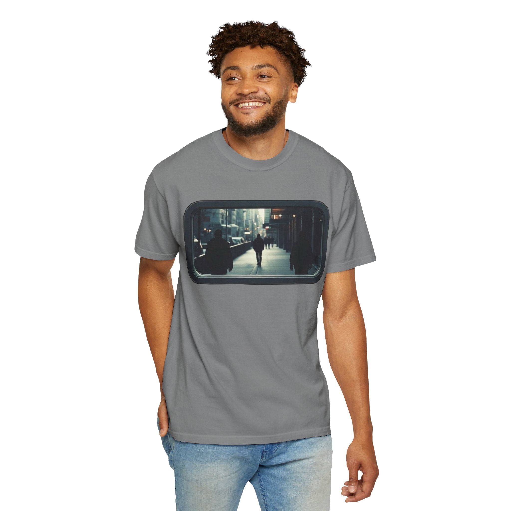 "Outside My Window" Urban Night Commuter Graphic Tee