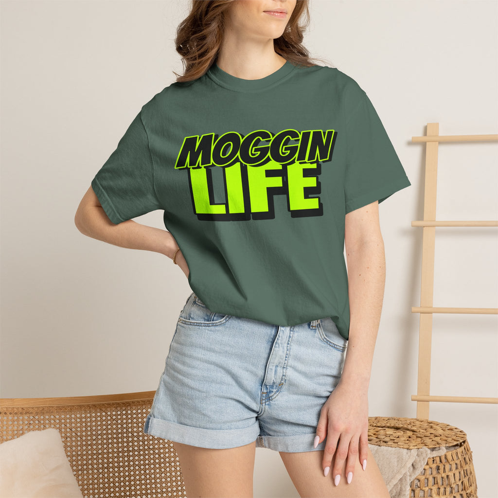 "Moggin Life" — Bold Neon Graphic Tee