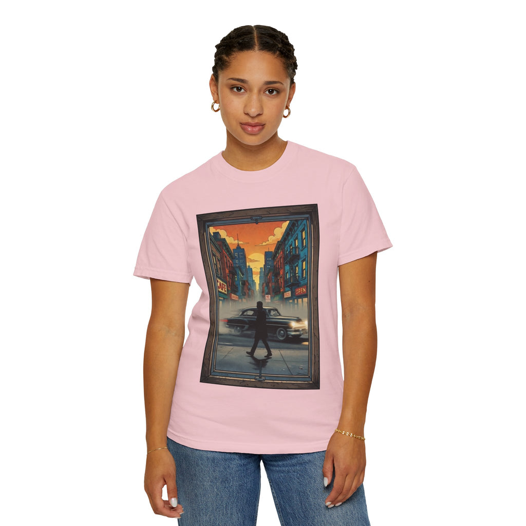 "Walking Alone" City Sidewalk Graphic Tee