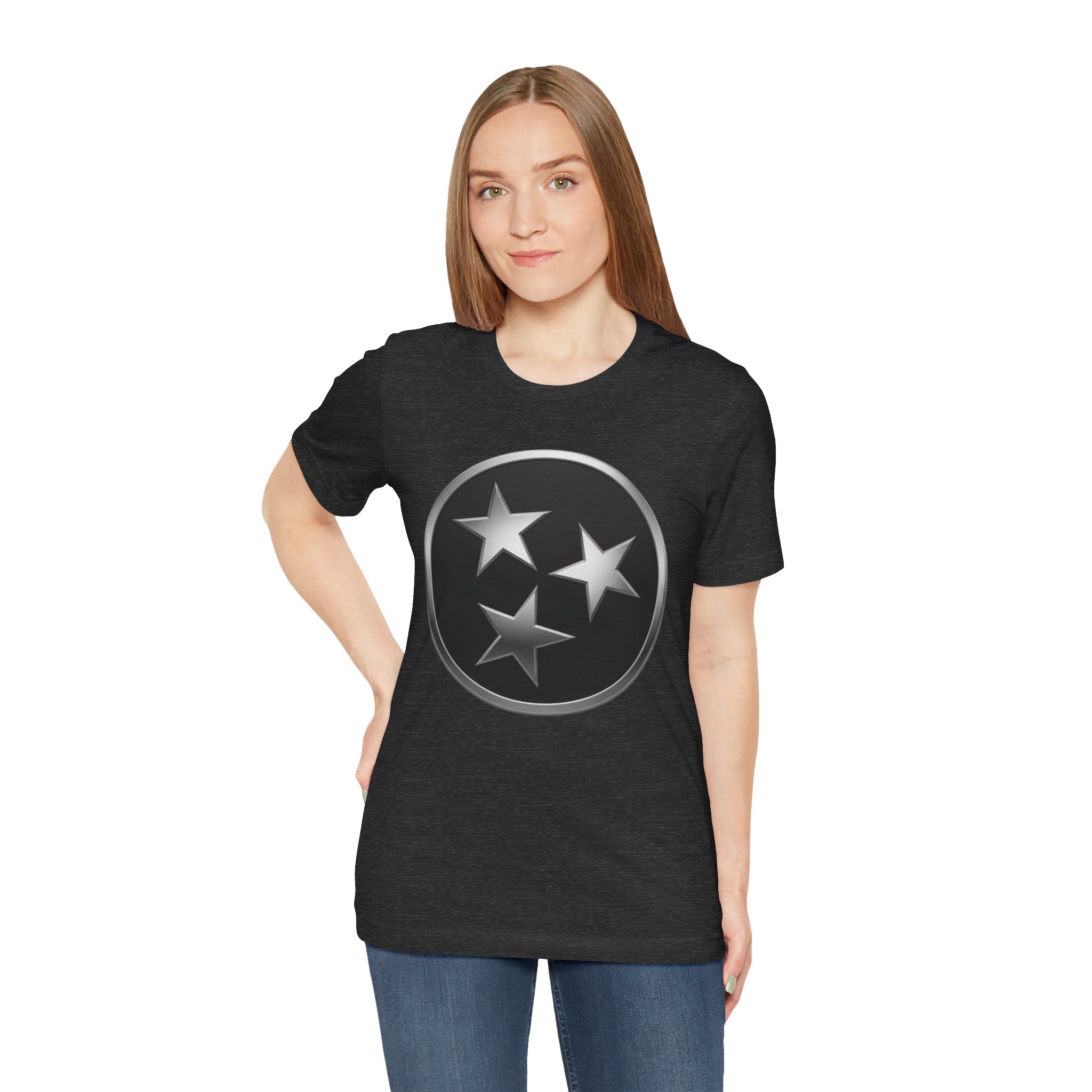 "Tennessee Pride" Metallic Black State Emblem Graphic Tee
