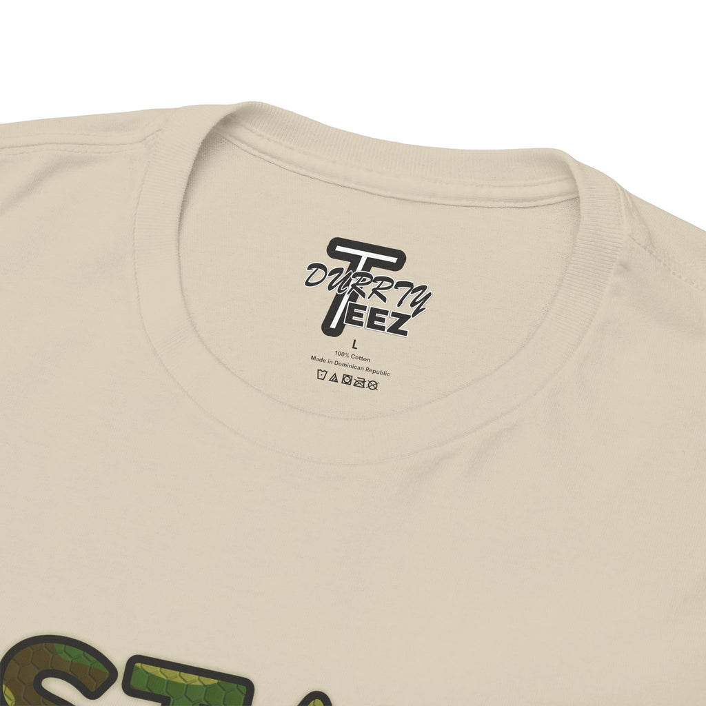 "Stay Based!" Green Camo Graphic Tee