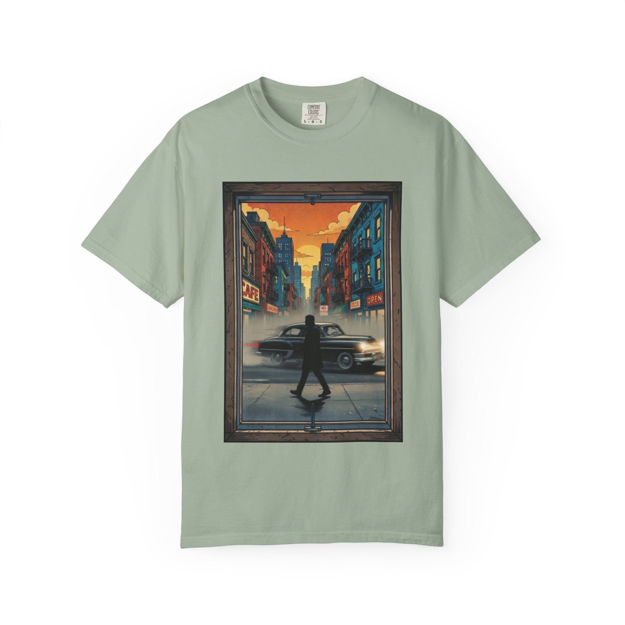 "Walking Alone" City Sidewalk Graphic Tee