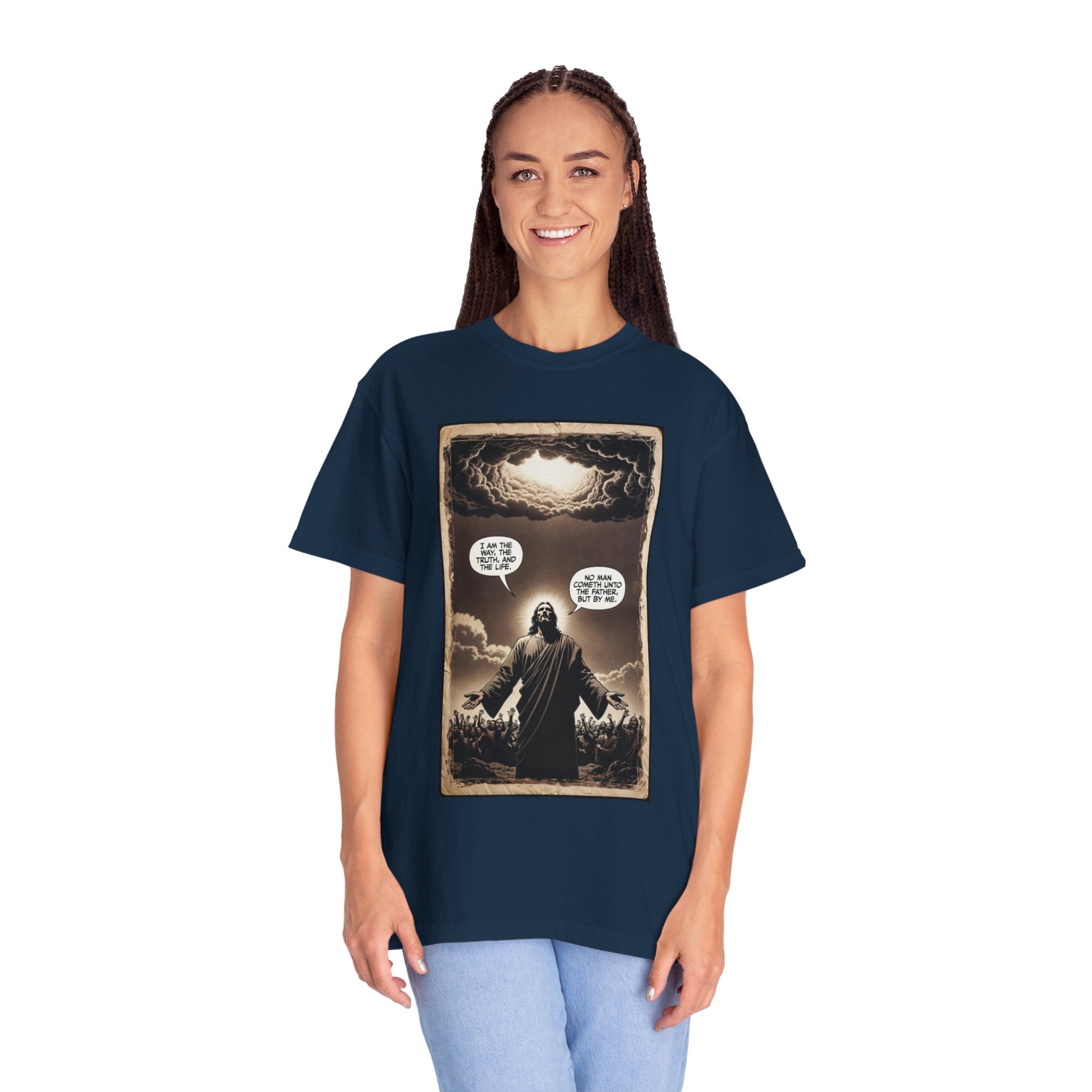 Jesus Comic Panel "I Am The Way" Graphic Tee