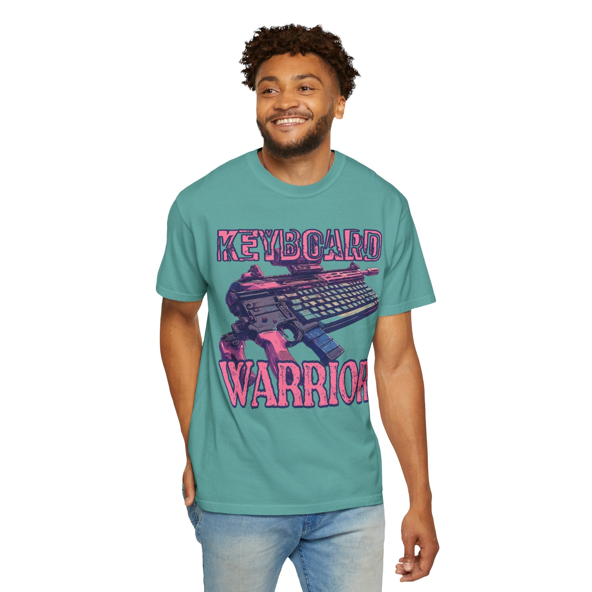 "Keyboard Warrior" Pink Graphic Tee
