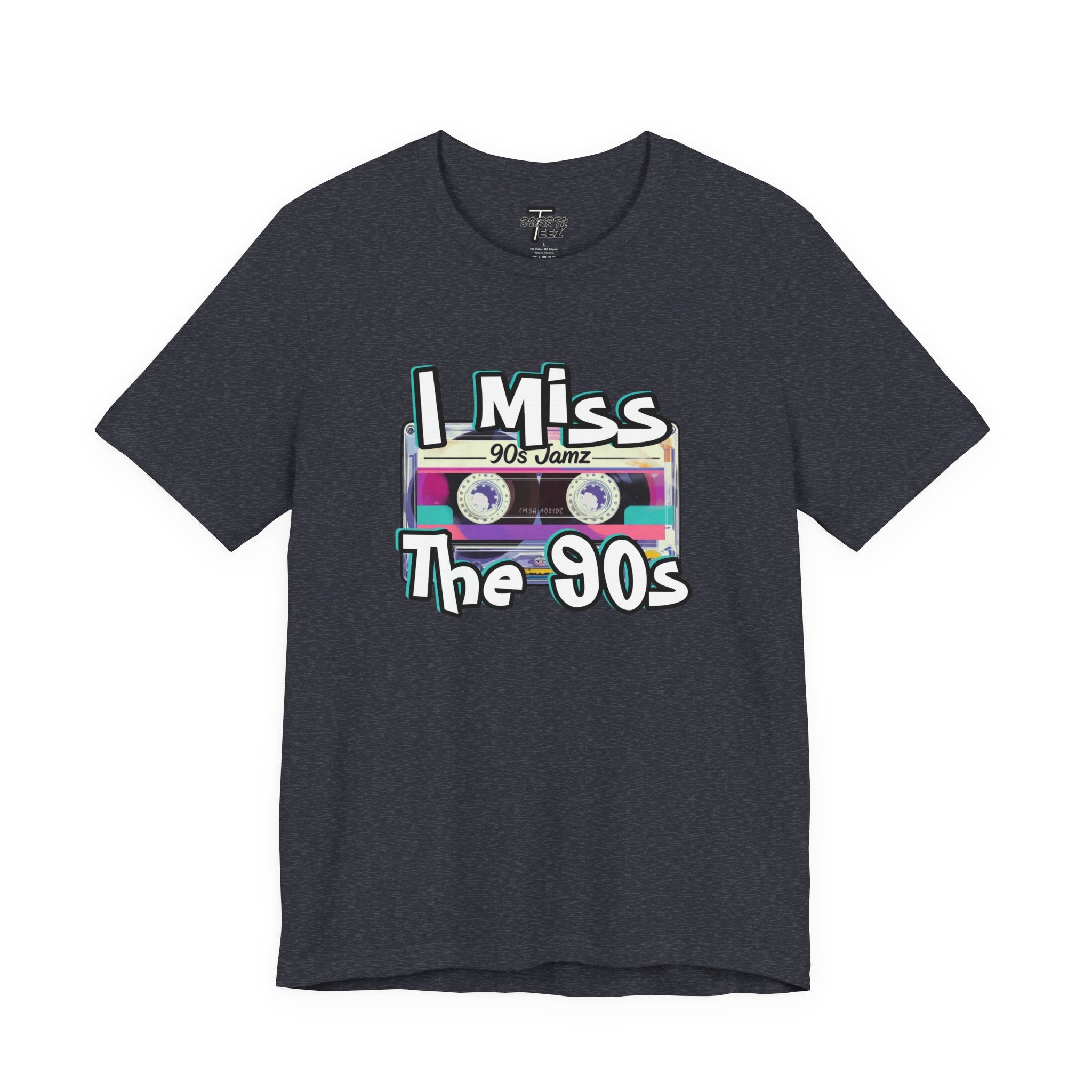 "I Miss The 90s" Retro Cassette Nostalgia Graphic Tee