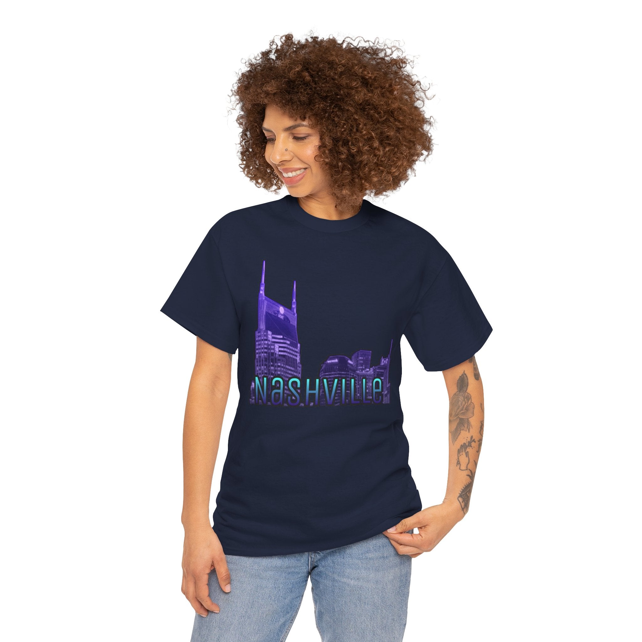 "Nashville Skyline" - Nashville Tennessee Graphic Tee