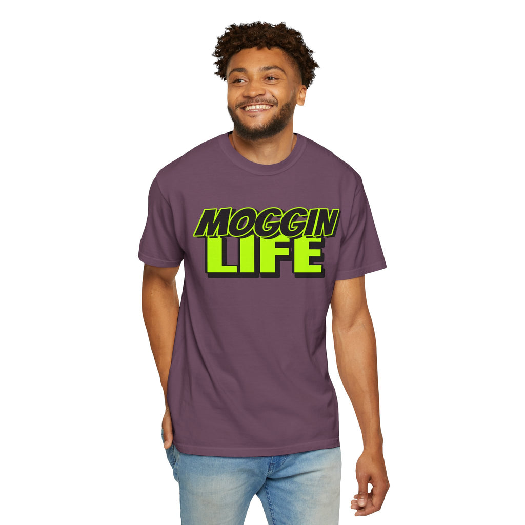 "Moggin Life" — Bold Neon Graphic Tee