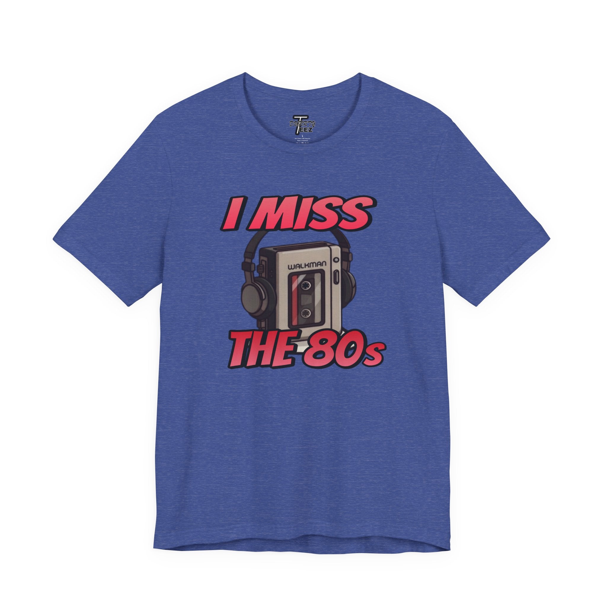 "I Miss the 80s" Retro Walkman Nostalgia Graphic Tee