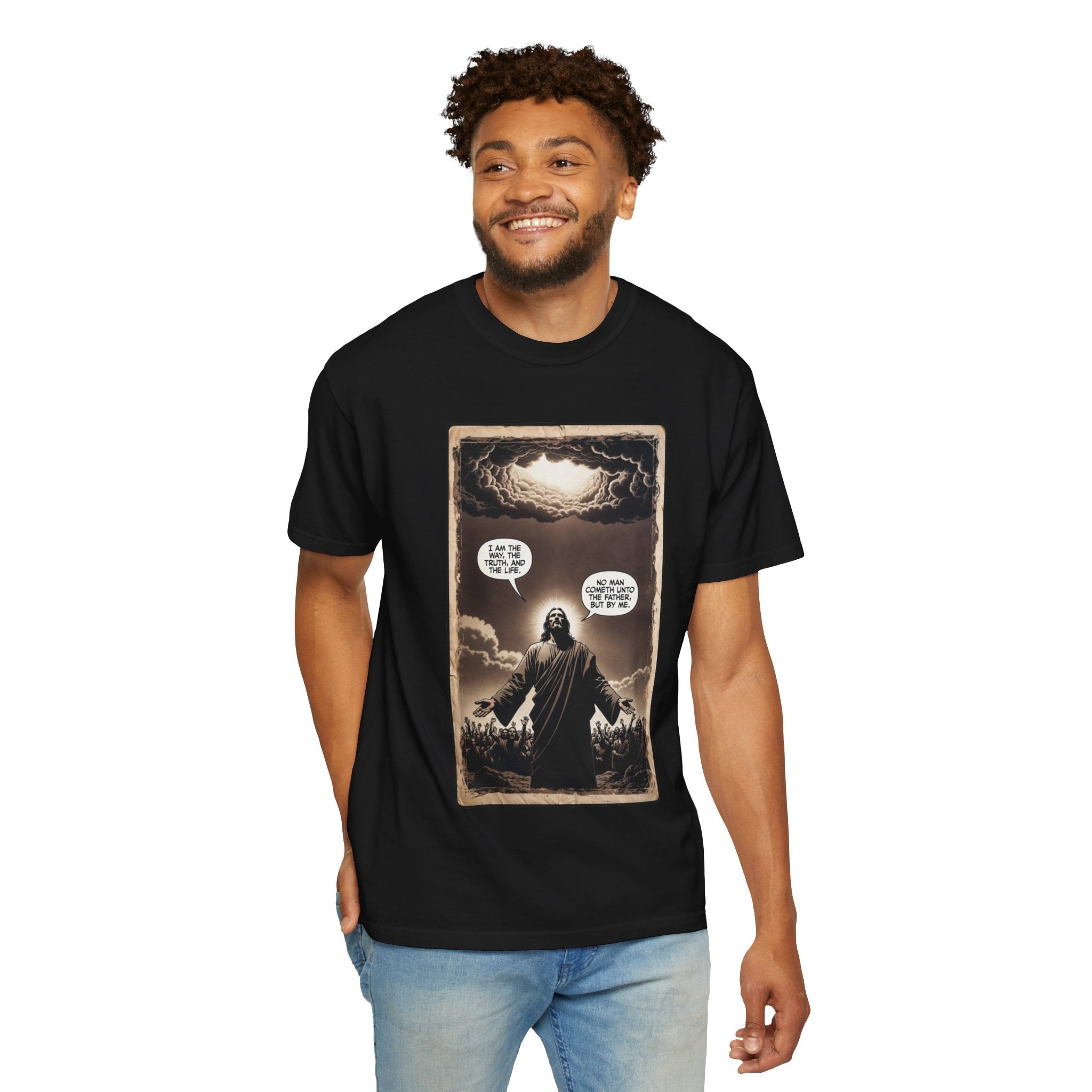 Jesus Comic Panel "I Am The Way" Graphic Tee