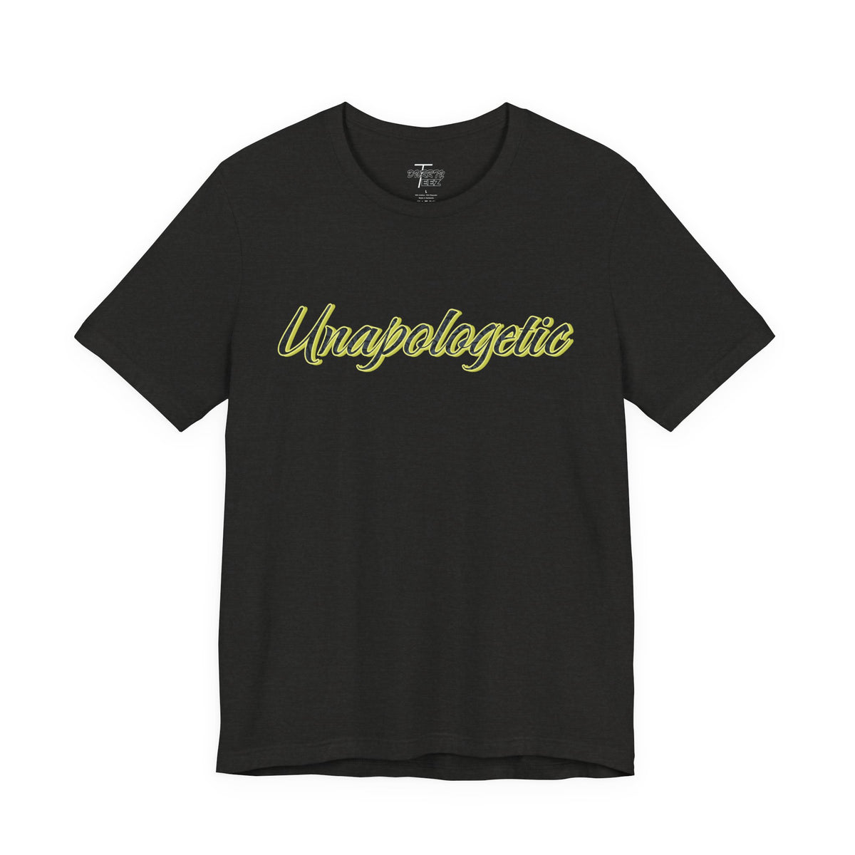 "Unapologetic" Bold Gold Lettering Graphic Tee