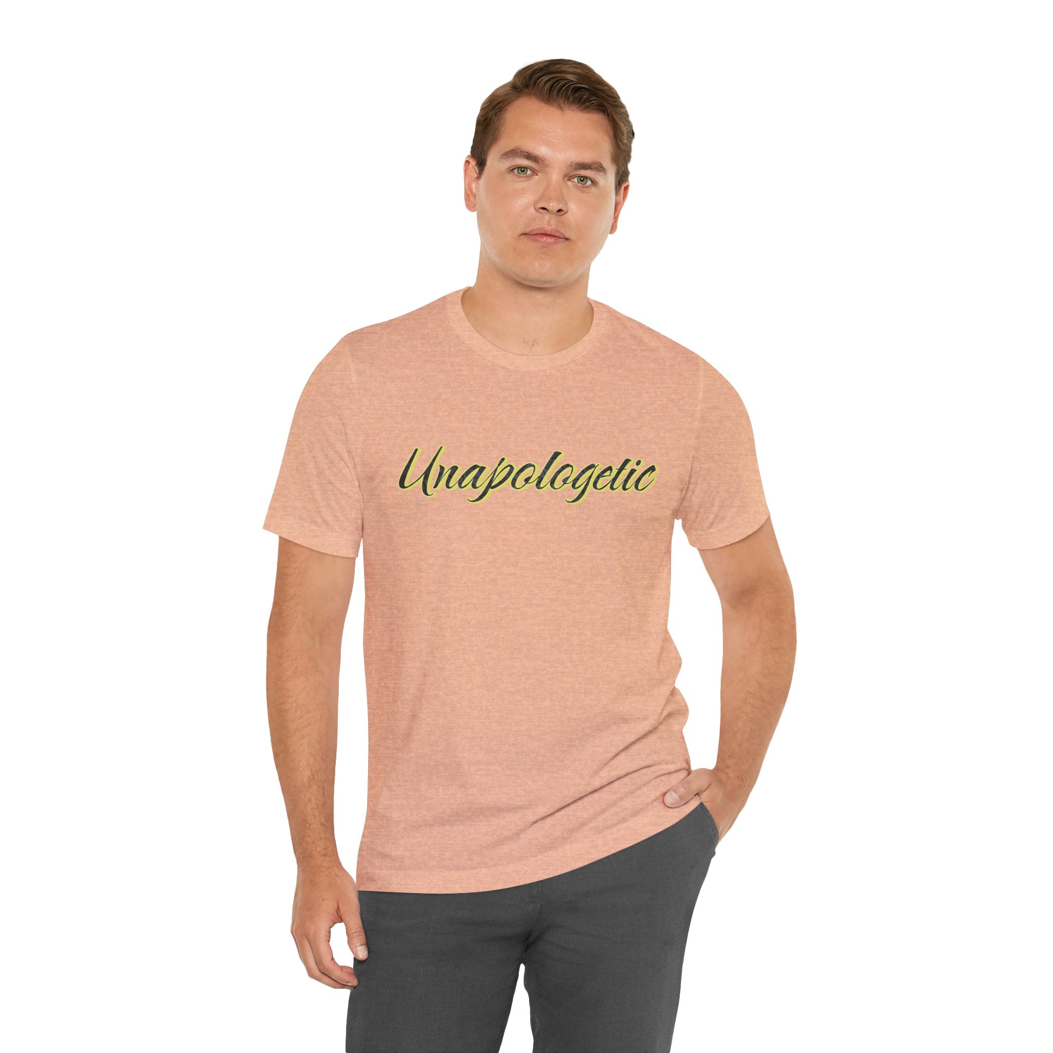 "Unapologetic" Bold Gold Lettering Graphic Tee