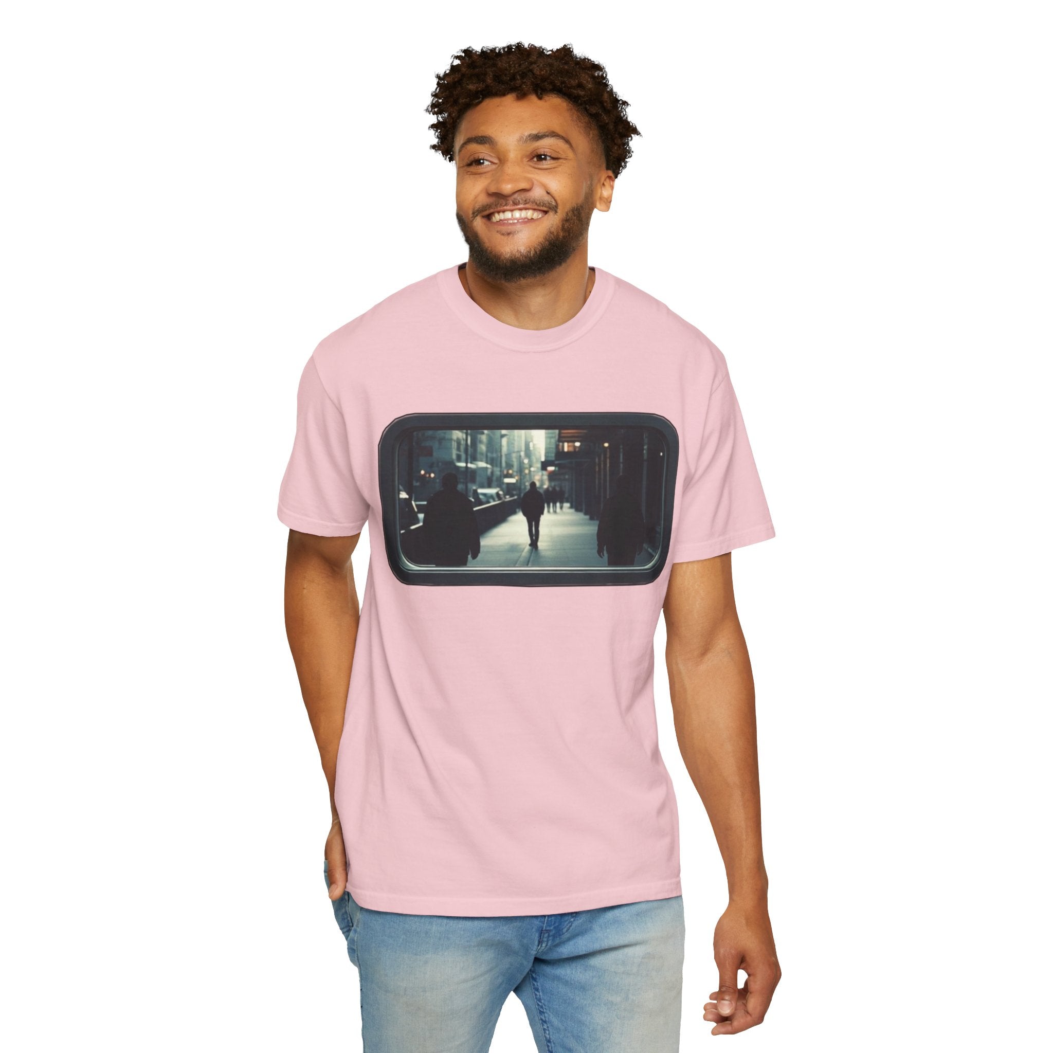 "Outside My Window" Urban Night Commuter Graphic Tee