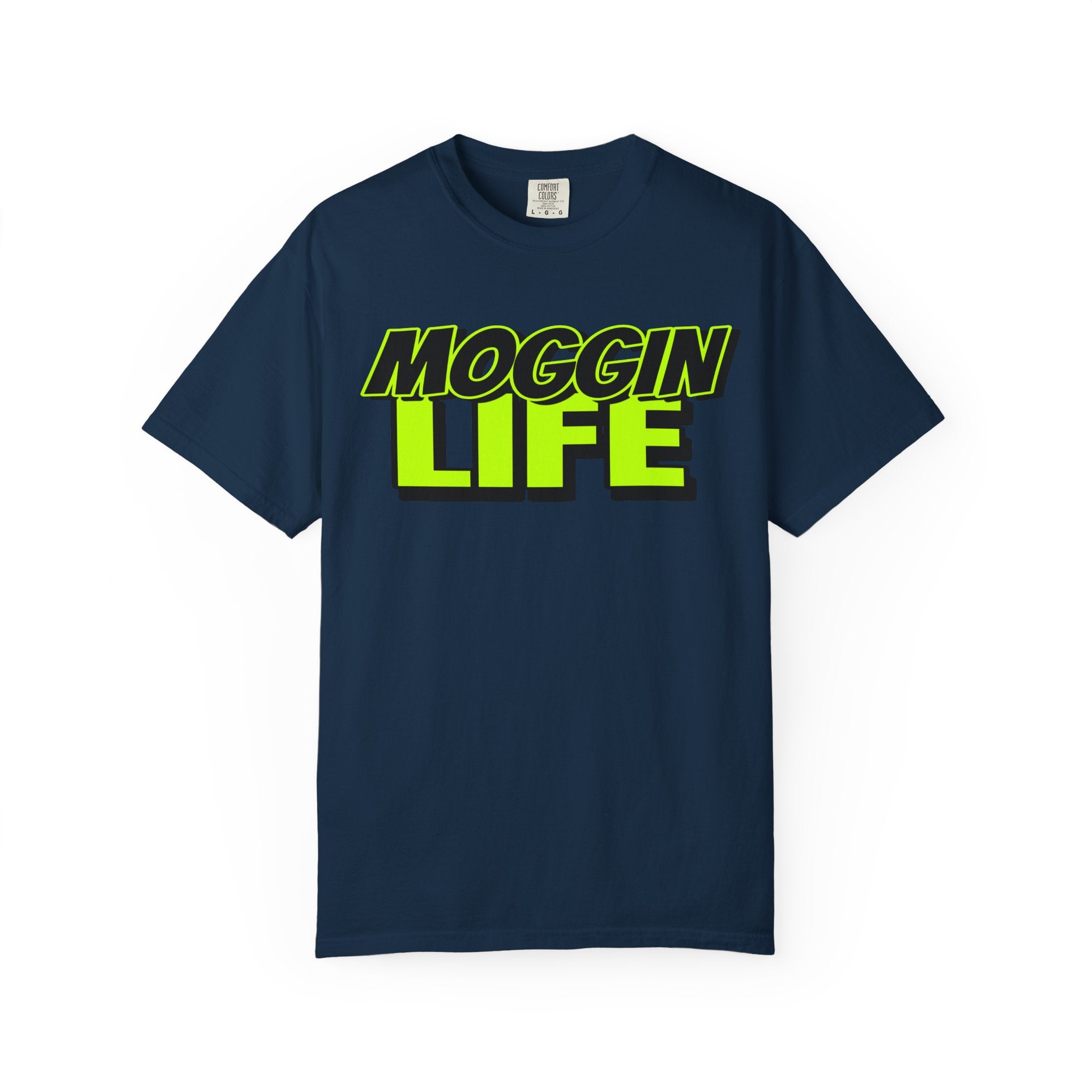 "Moggin Life" — Bold Neon Graphic Tee
