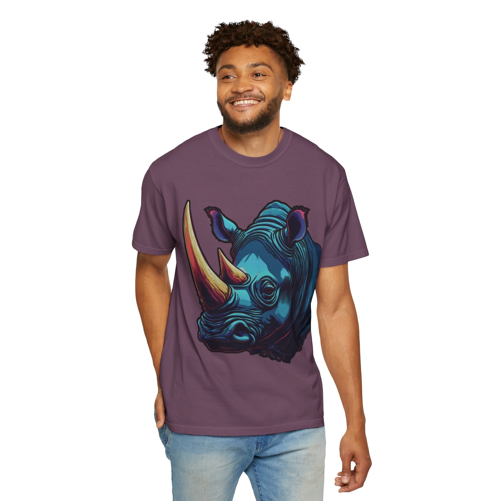 "Rhino Head" Graphic T-Shirt — Bold Animal