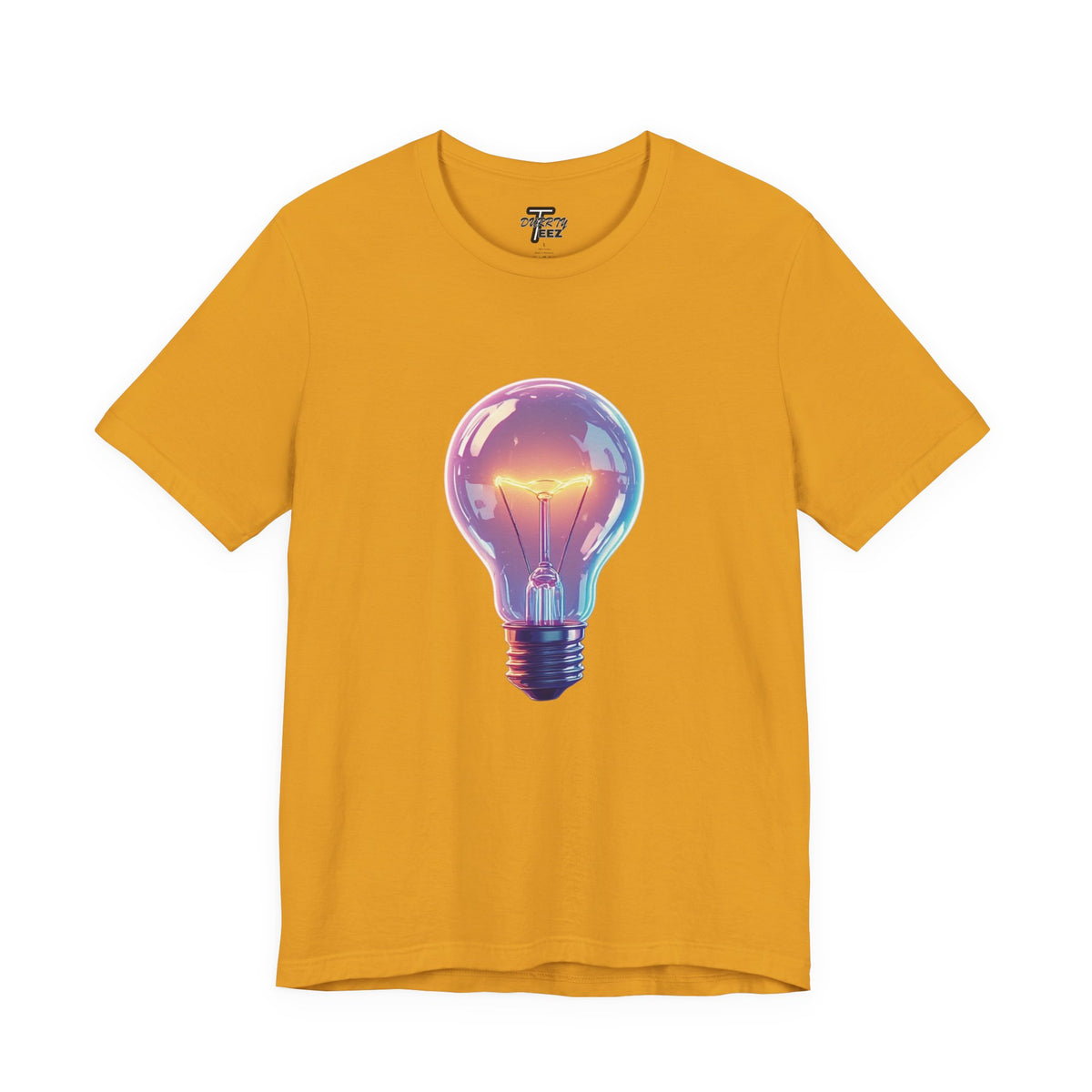 "Bright Ideas" Retro Neon Light Bulb Graphic Tee