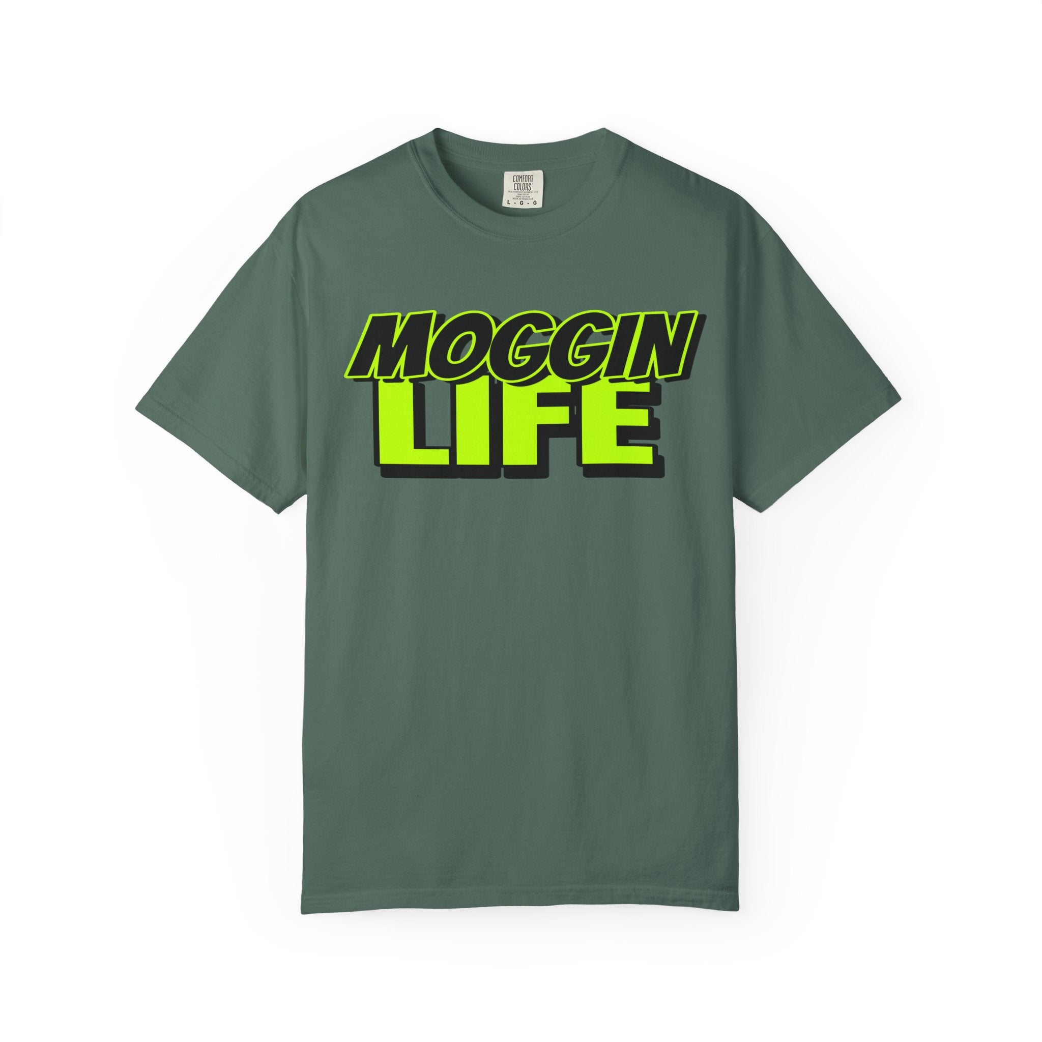 "Moggin Life" — Bold Neon Graphic Tee