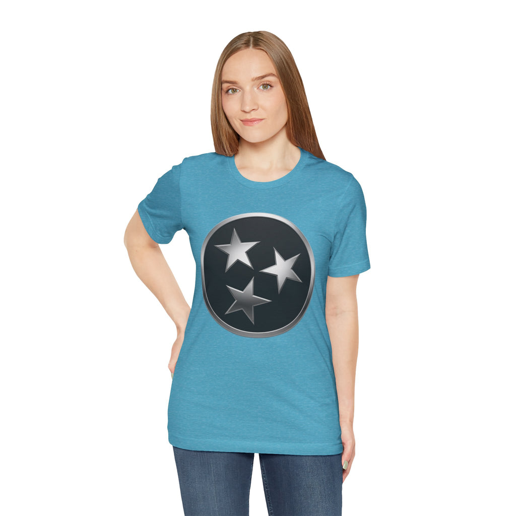 "Tennessee Pride" Metallic Black State Emblem Graphic Tee