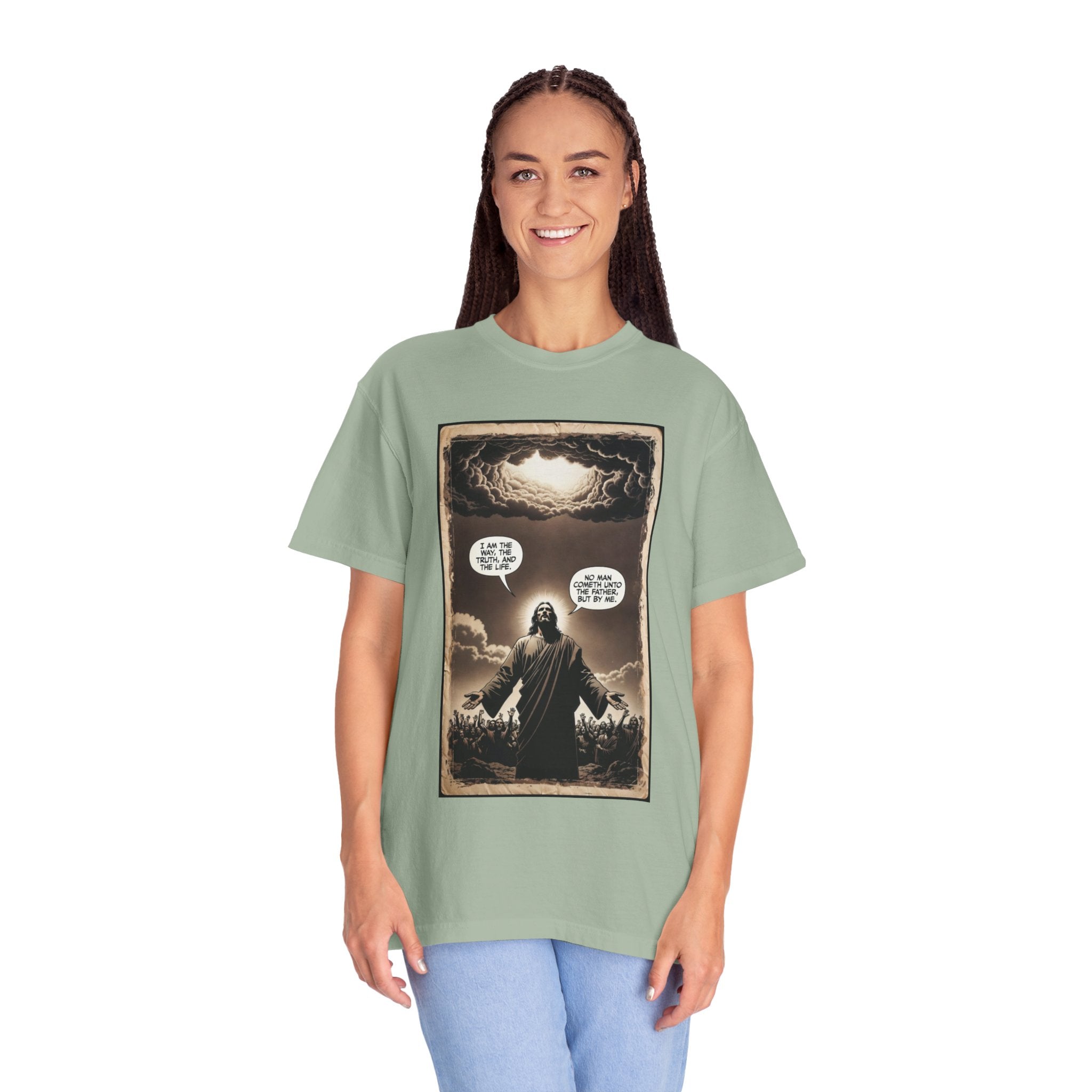 Jesus Comic Panel "I Am The Way" Graphic Tee