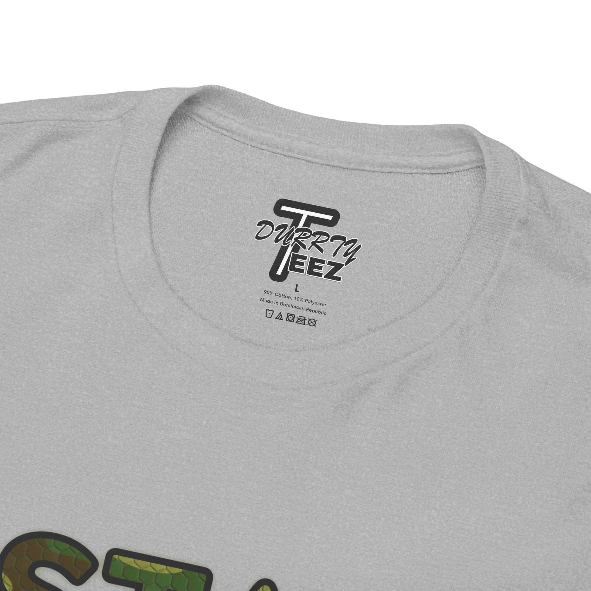"Stay Based!" Green Camo Graphic Tee