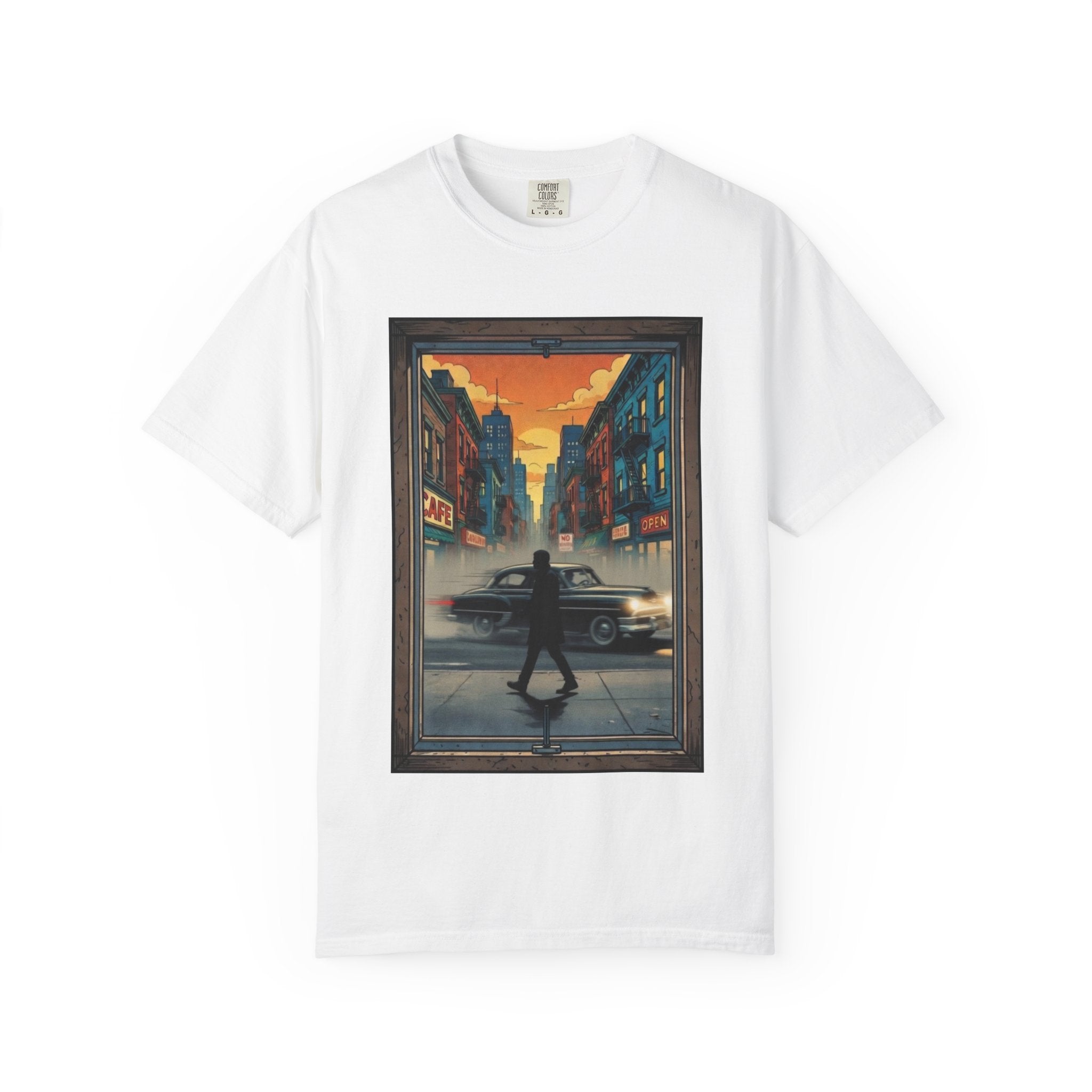 "Walking Alone" City Sidewalk Graphic Tee