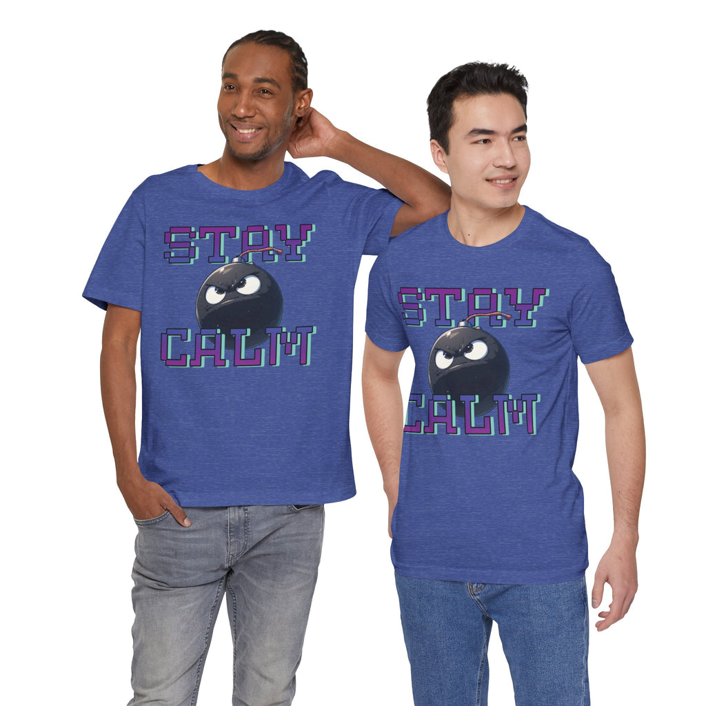 "Stay Calm" Retro Pixel Bomb Graphic Tee
