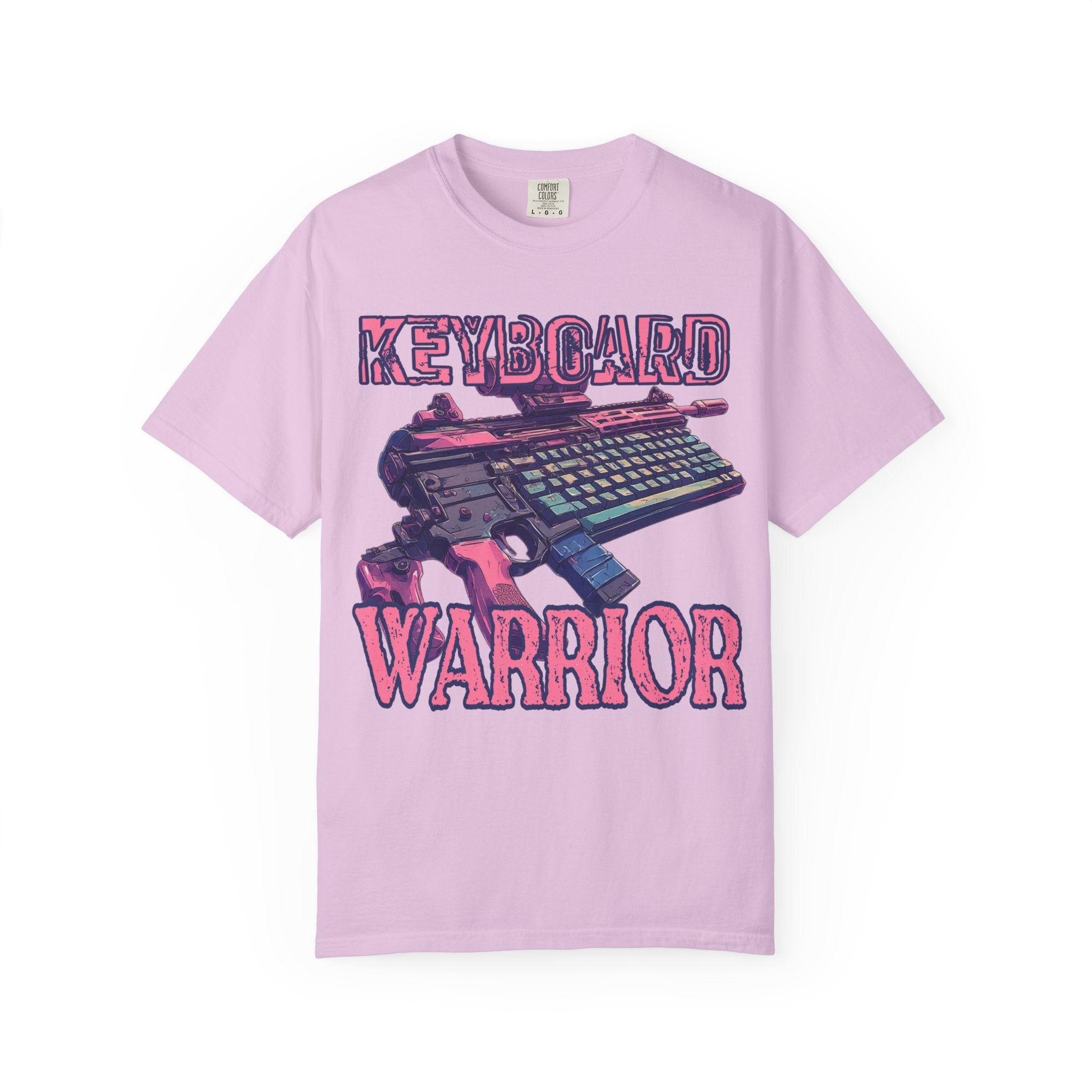 "Keyboard Warrior" Pink Graphic Tee