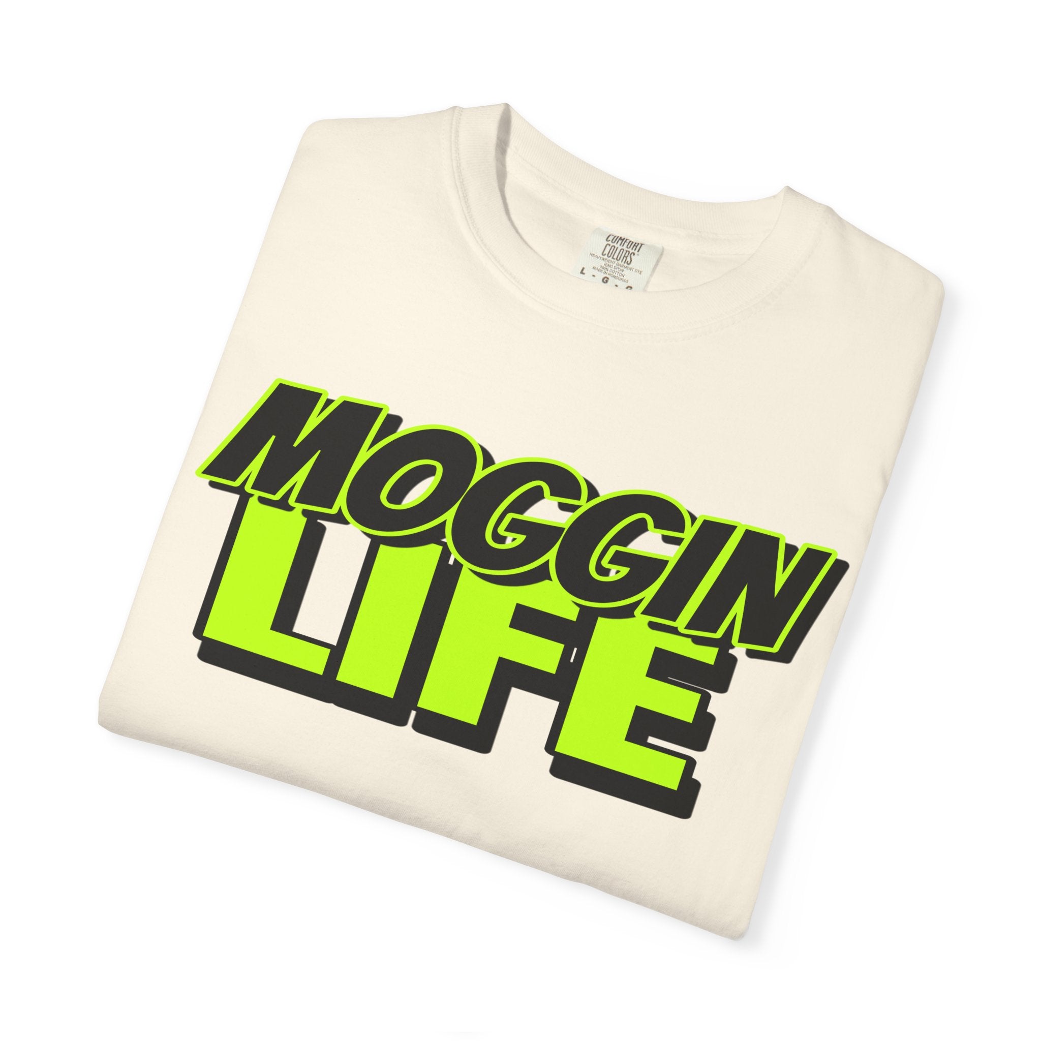 "Moggin Life" — Bold Neon Graphic Tee