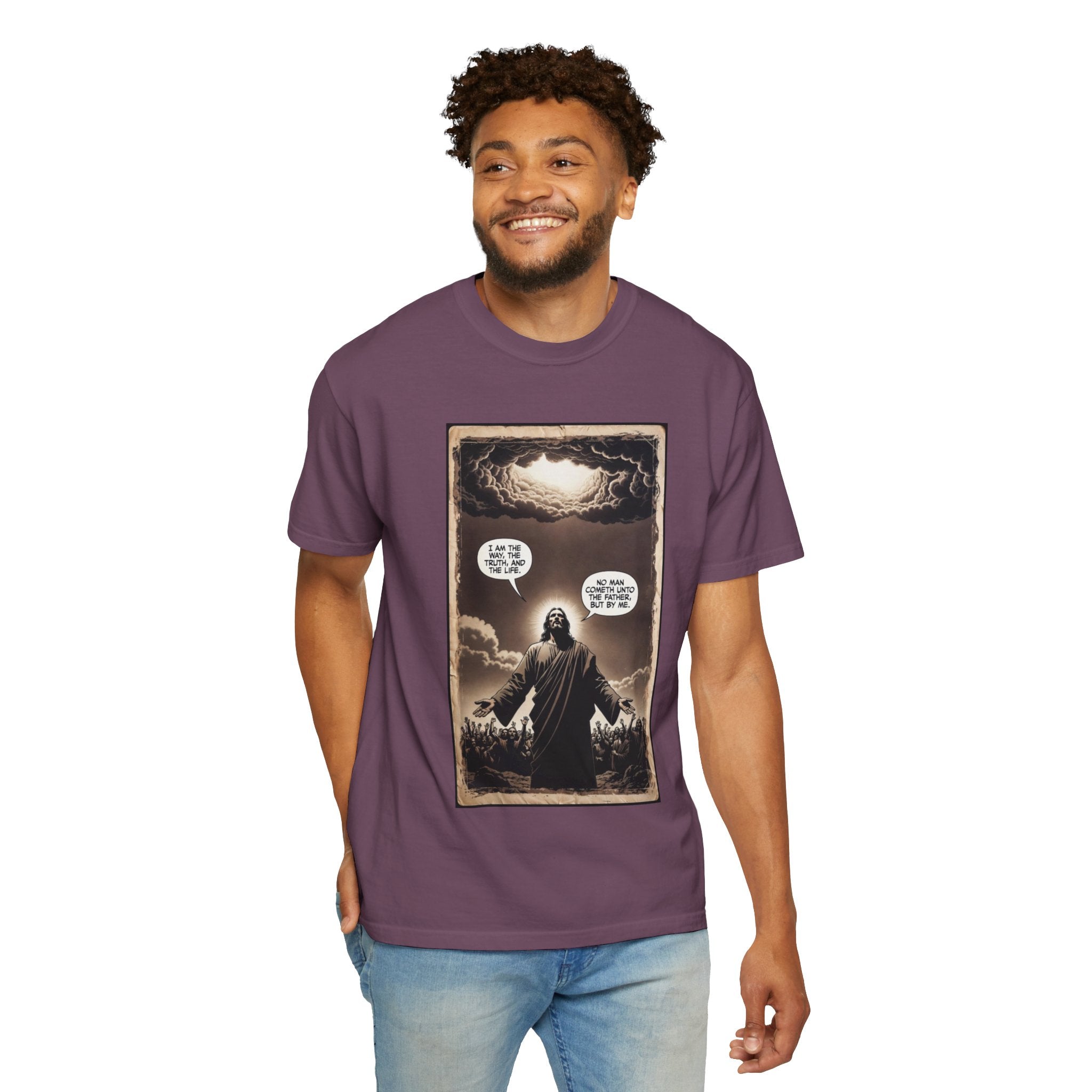 Jesus Comic Panel "I Am The Way" Graphic Tee