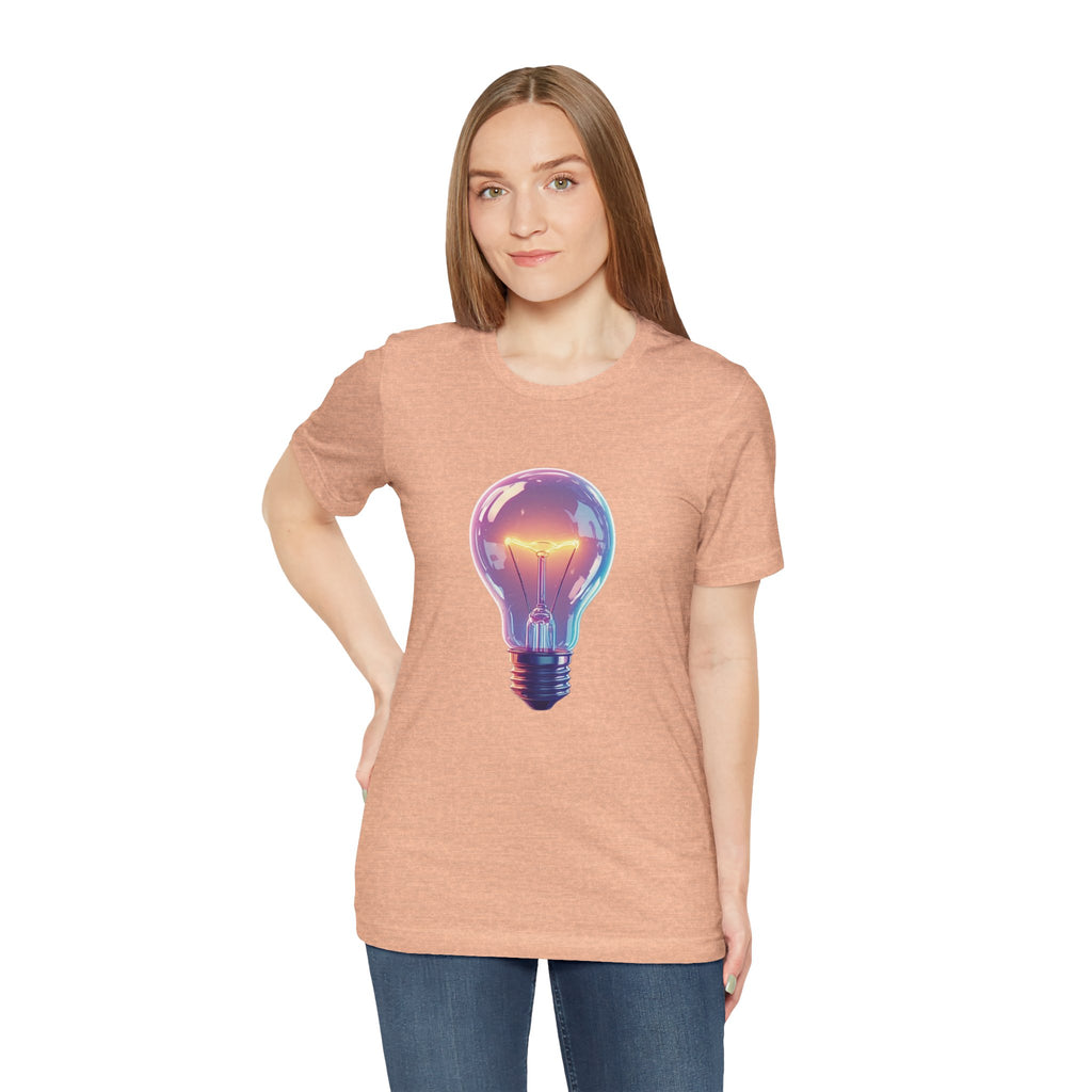 "Bright Ideas" Retro Neon Light Bulb Graphic Tee