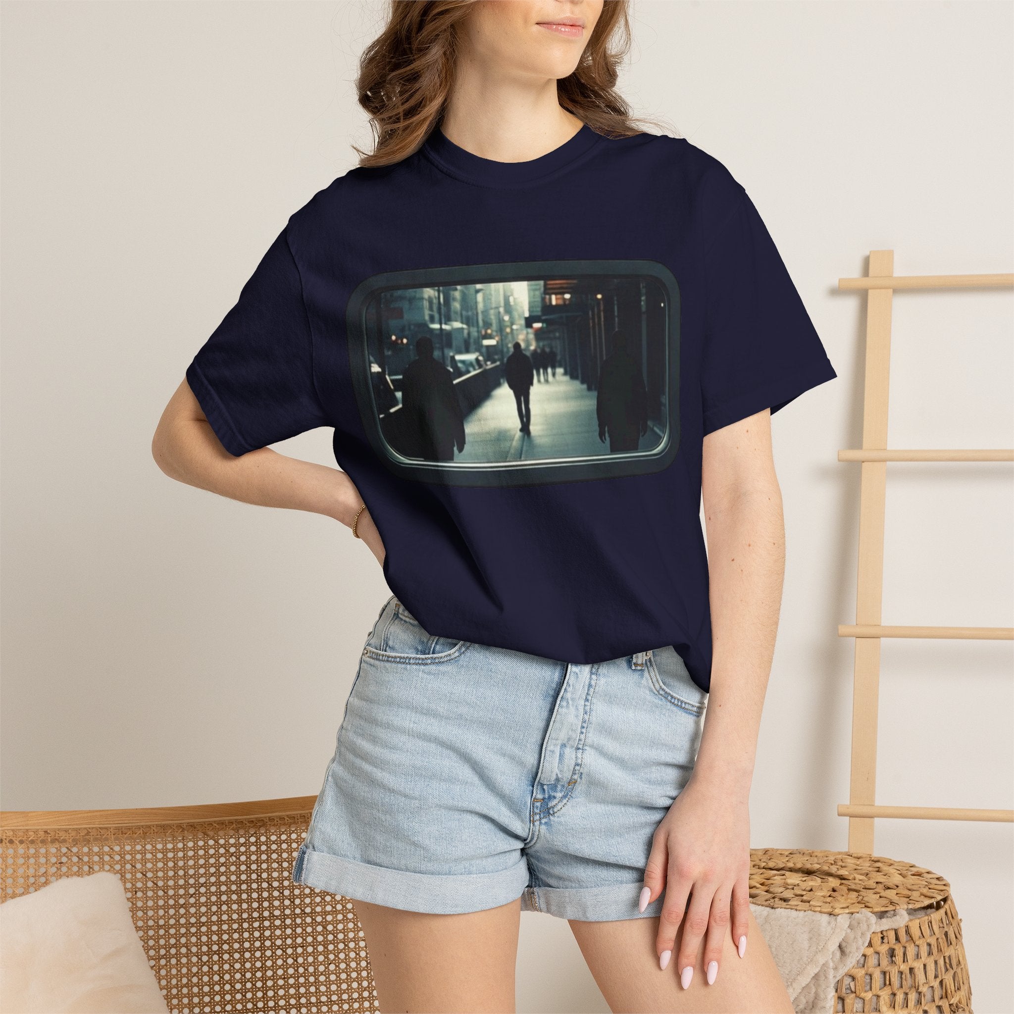 "Outside My Window" Urban Night Commuter Graphic Tee