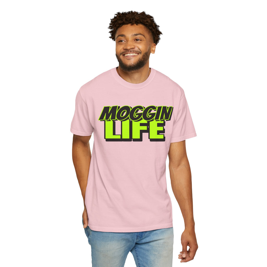 "Moggin Life" — Bold Neon Graphic Tee
