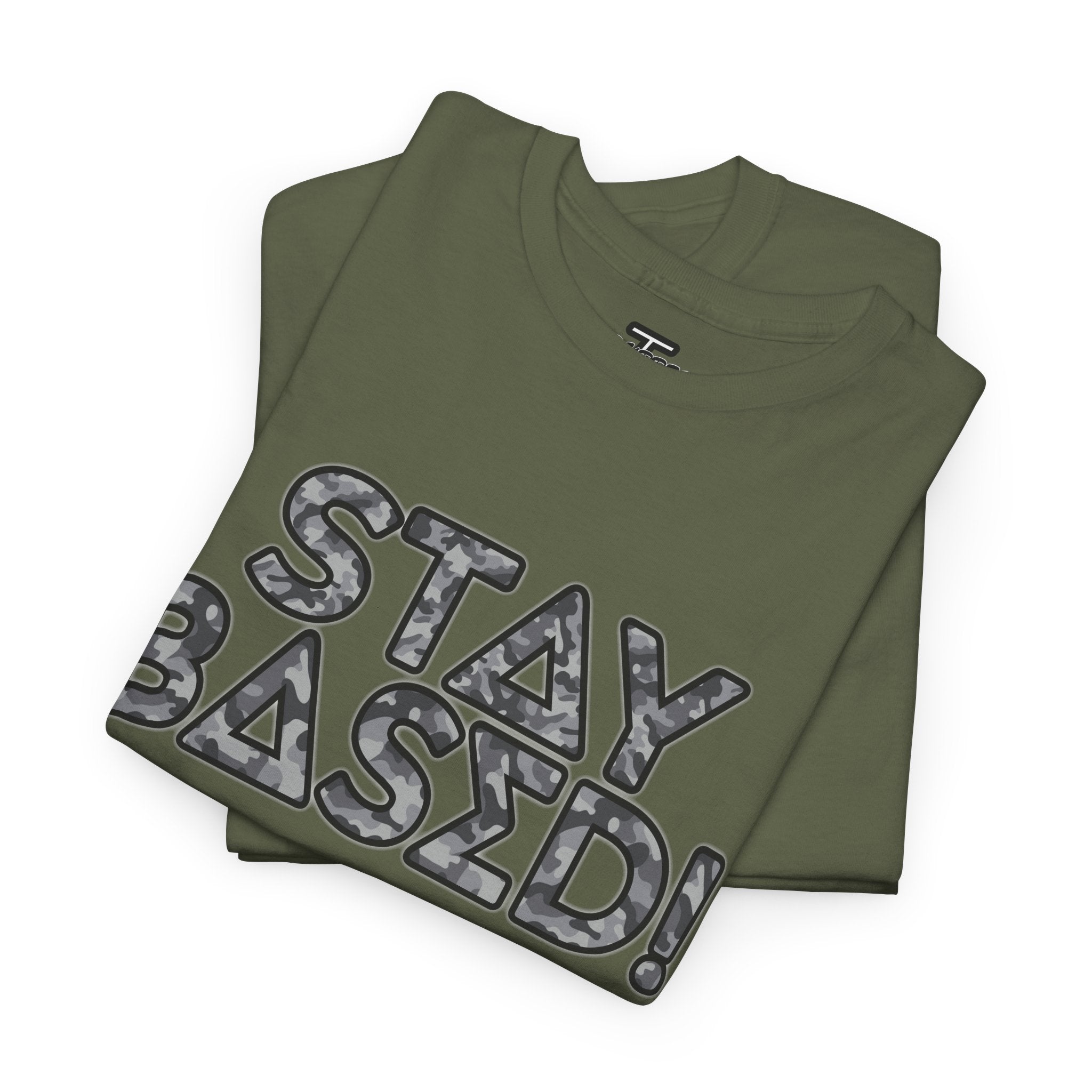 "Stay Based!" Urban Camo Graphic Tee
