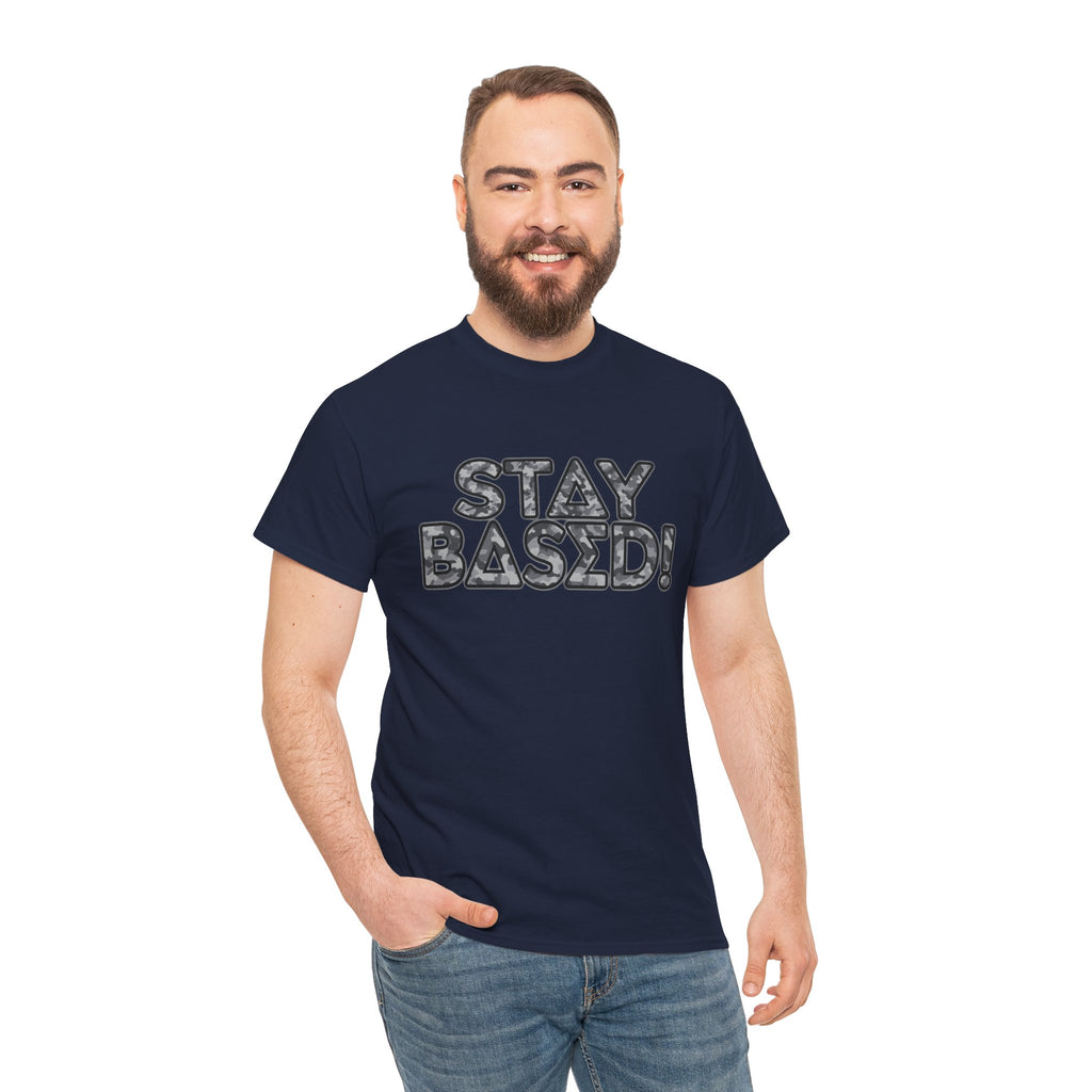 "Stay Based!" Urban Camo Graphic Tee