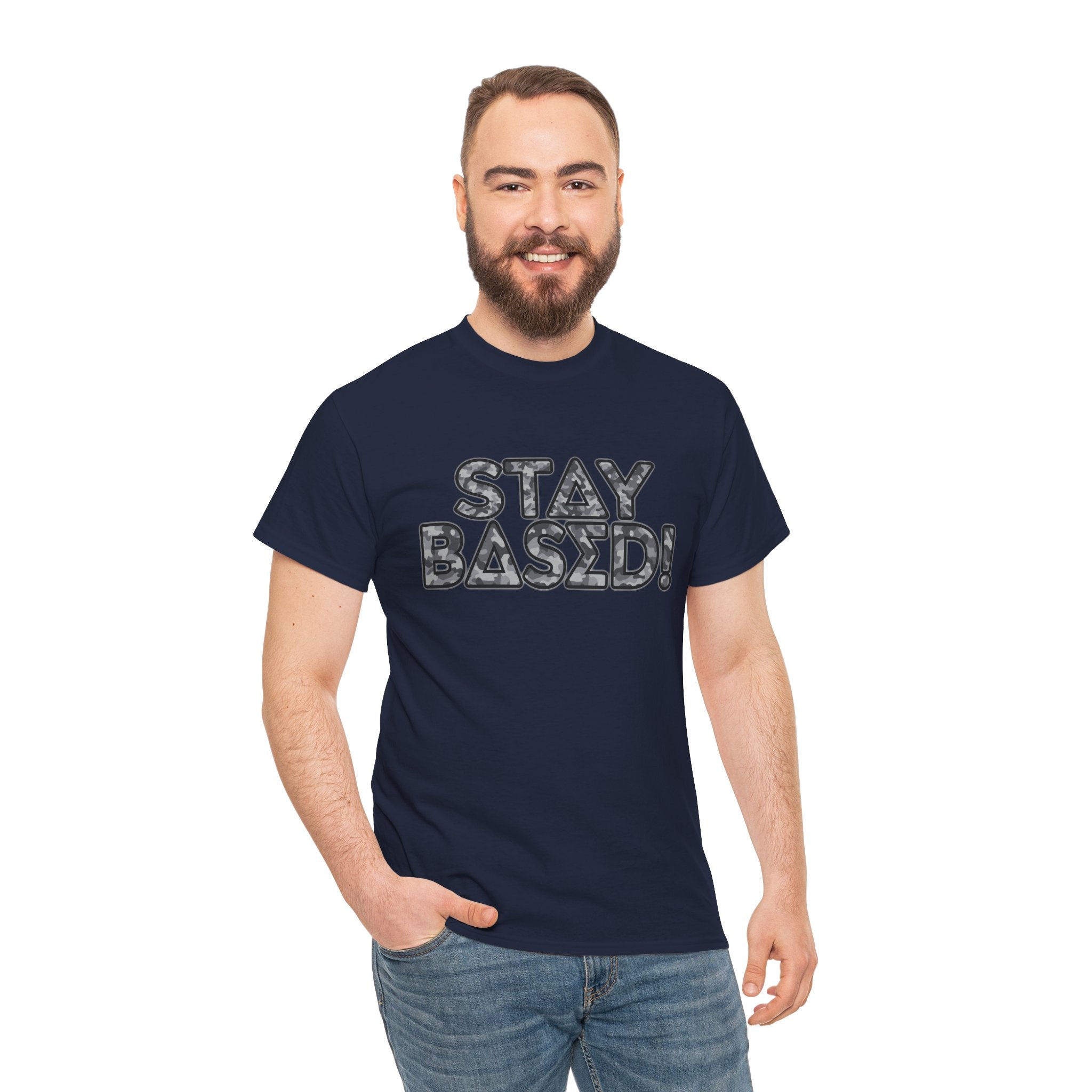 "Stay Based!" Urban Camo Graphic Tee