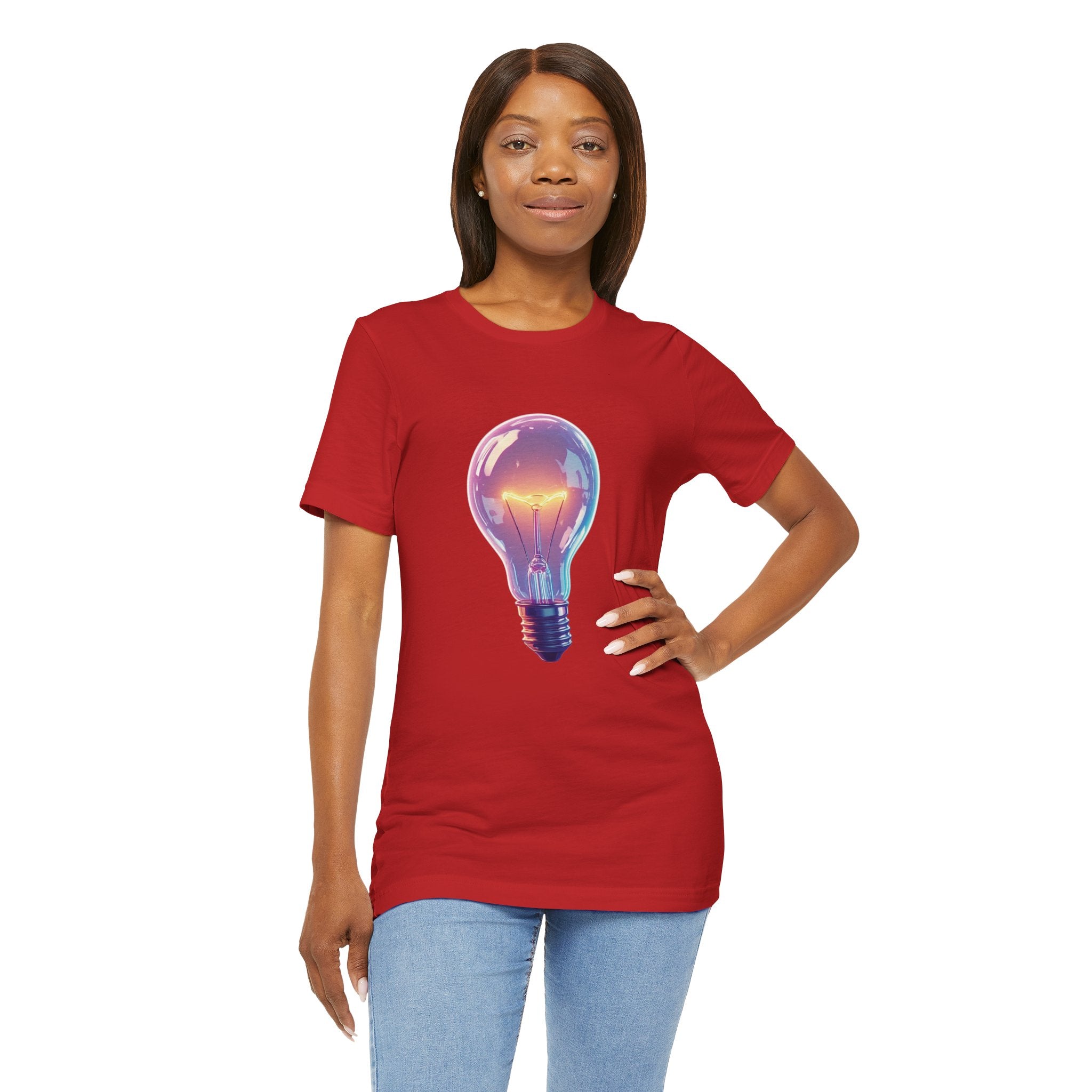 "Bright Ideas" Retro Neon Light Bulb Graphic Tee