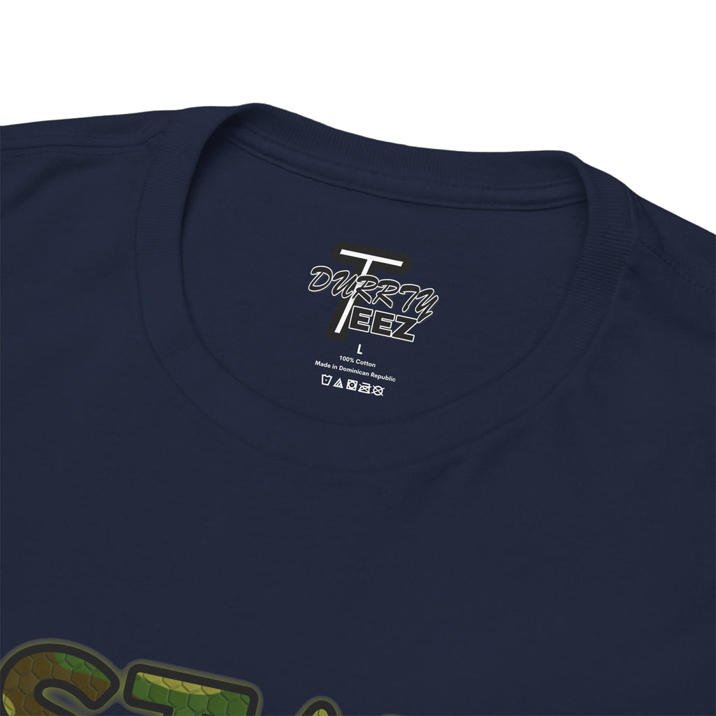 "Stay Based!" Green Camo Graphic Tee