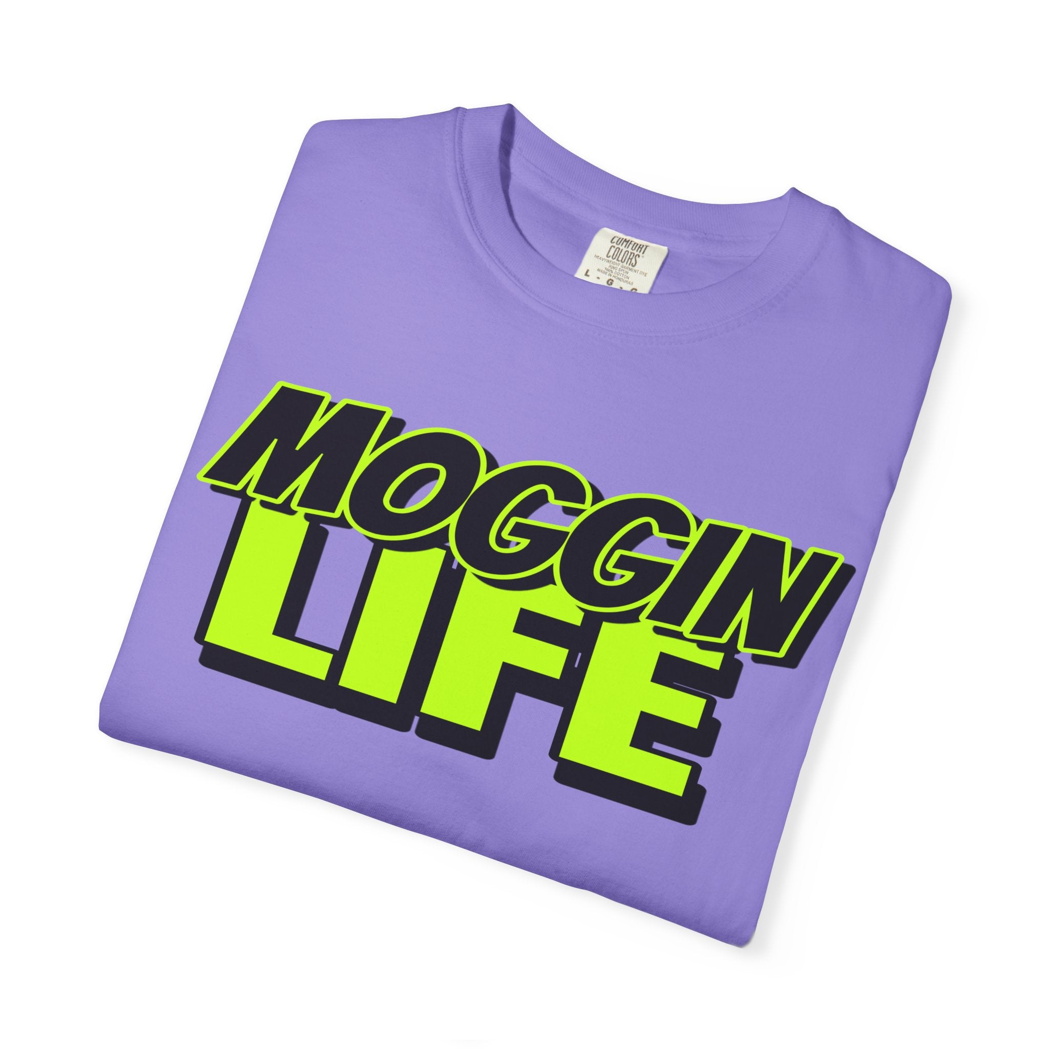 "Moggin Life" — Bold Neon Graphic Tee