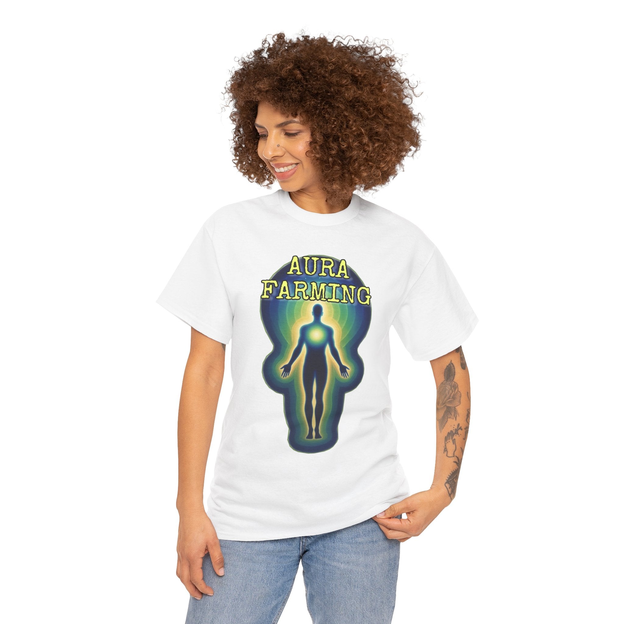 "Aura Farming" — Spiritual Energy Graphic Tee