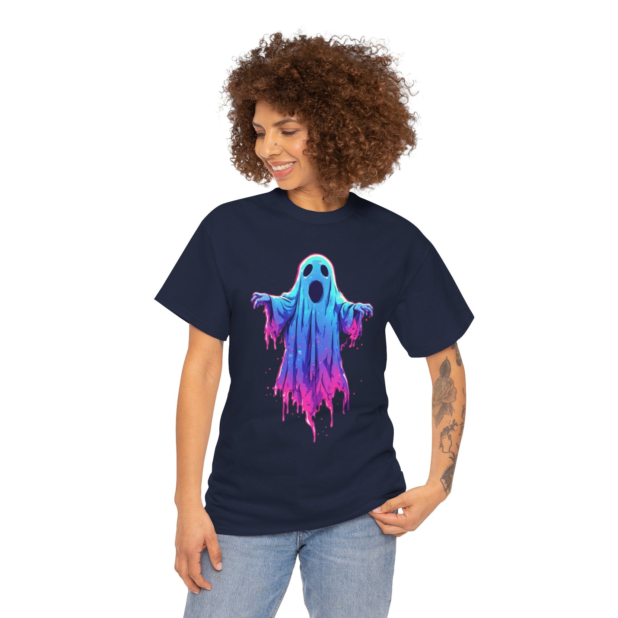 "Ghost Drip" Neon Ghost Graphic Tee