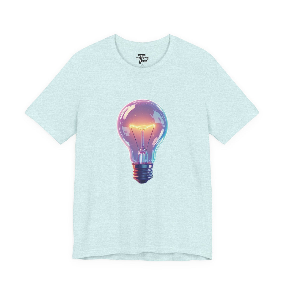 "Bright Ideas" Retro Neon Light Bulb Graphic Tee