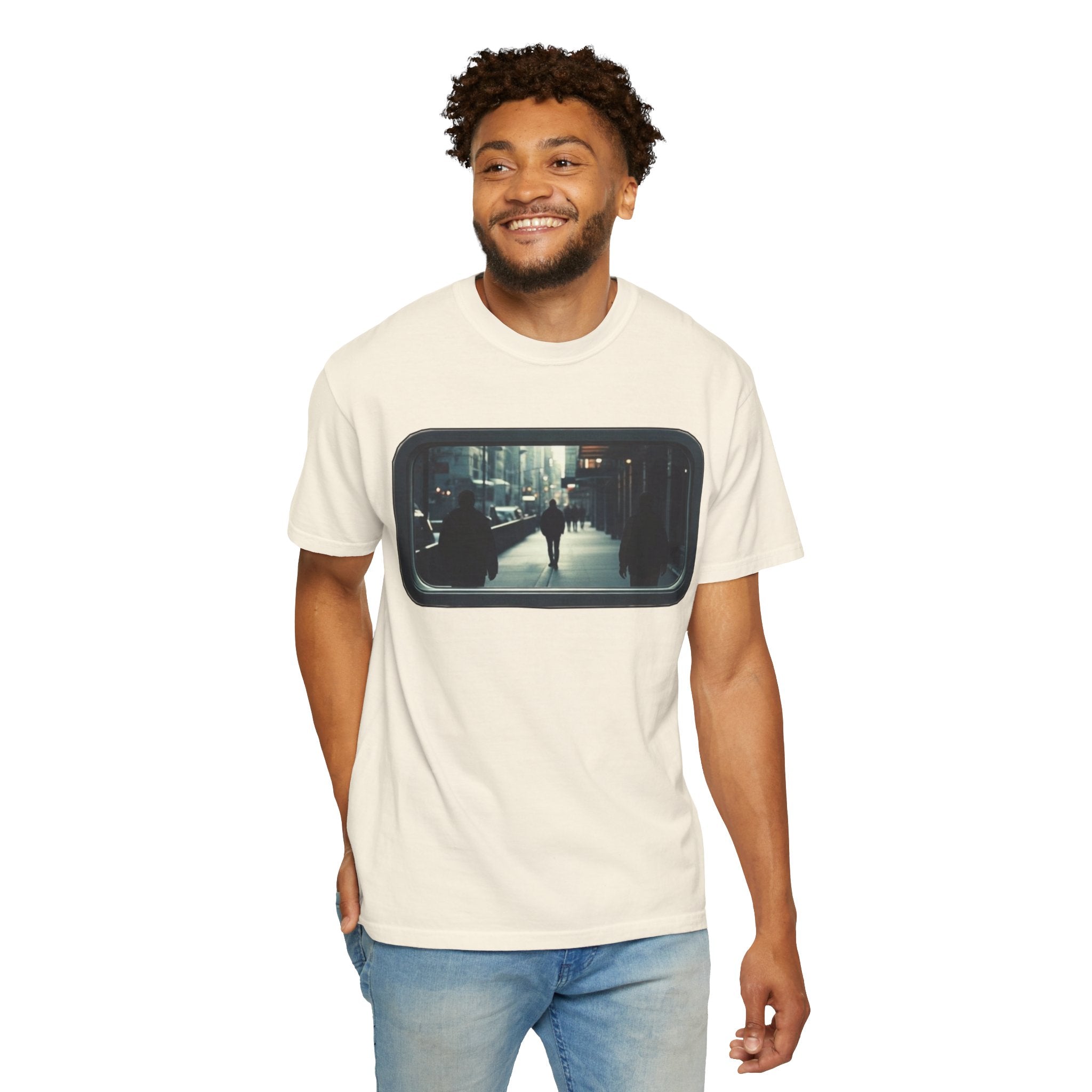 "Outside My Window" Urban Night Commuter Graphic Tee