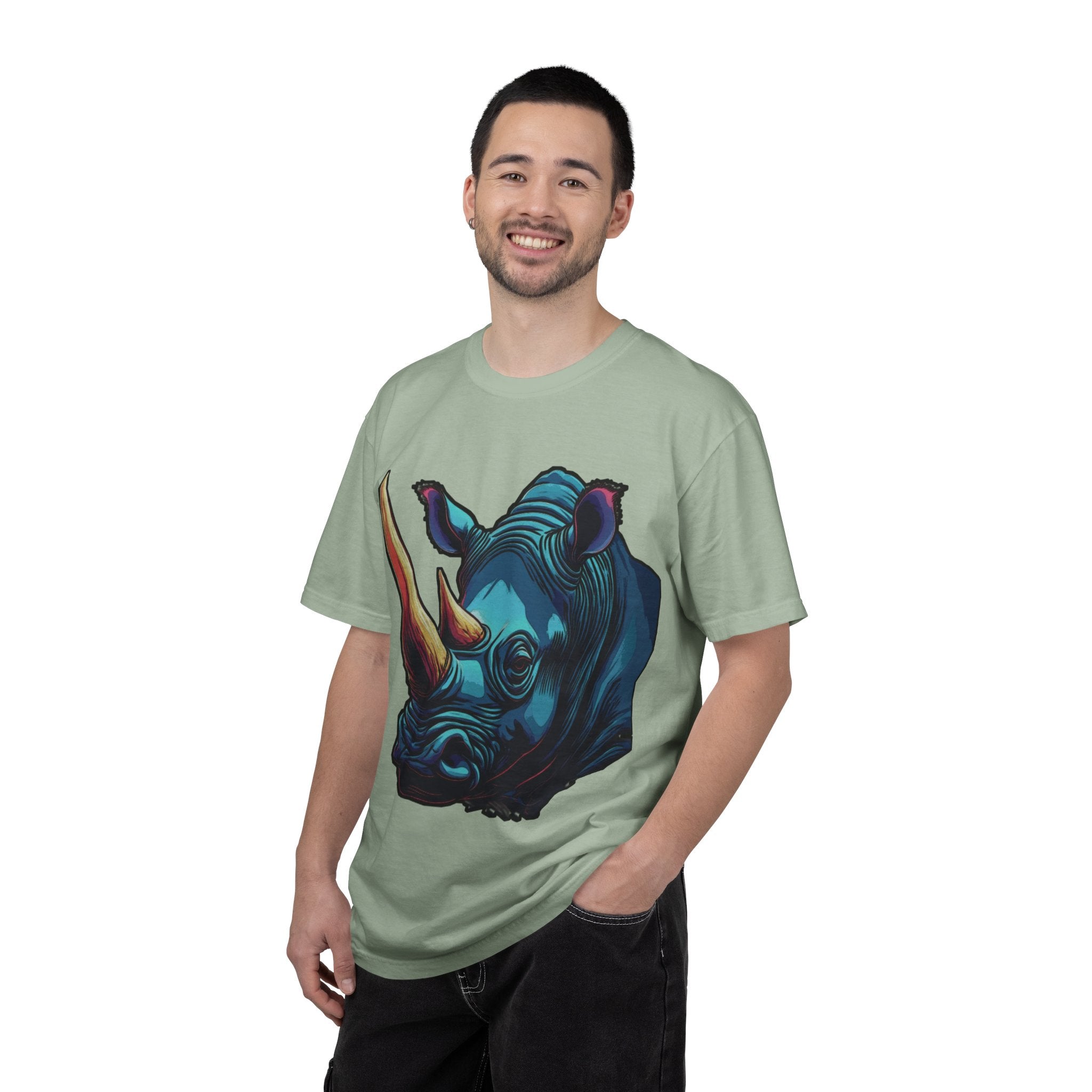 "Rhino Head" Graphic T-Shirt — Bold Animal