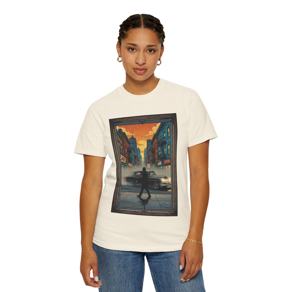 "Walking Alone" City Sidewalk Graphic Tee