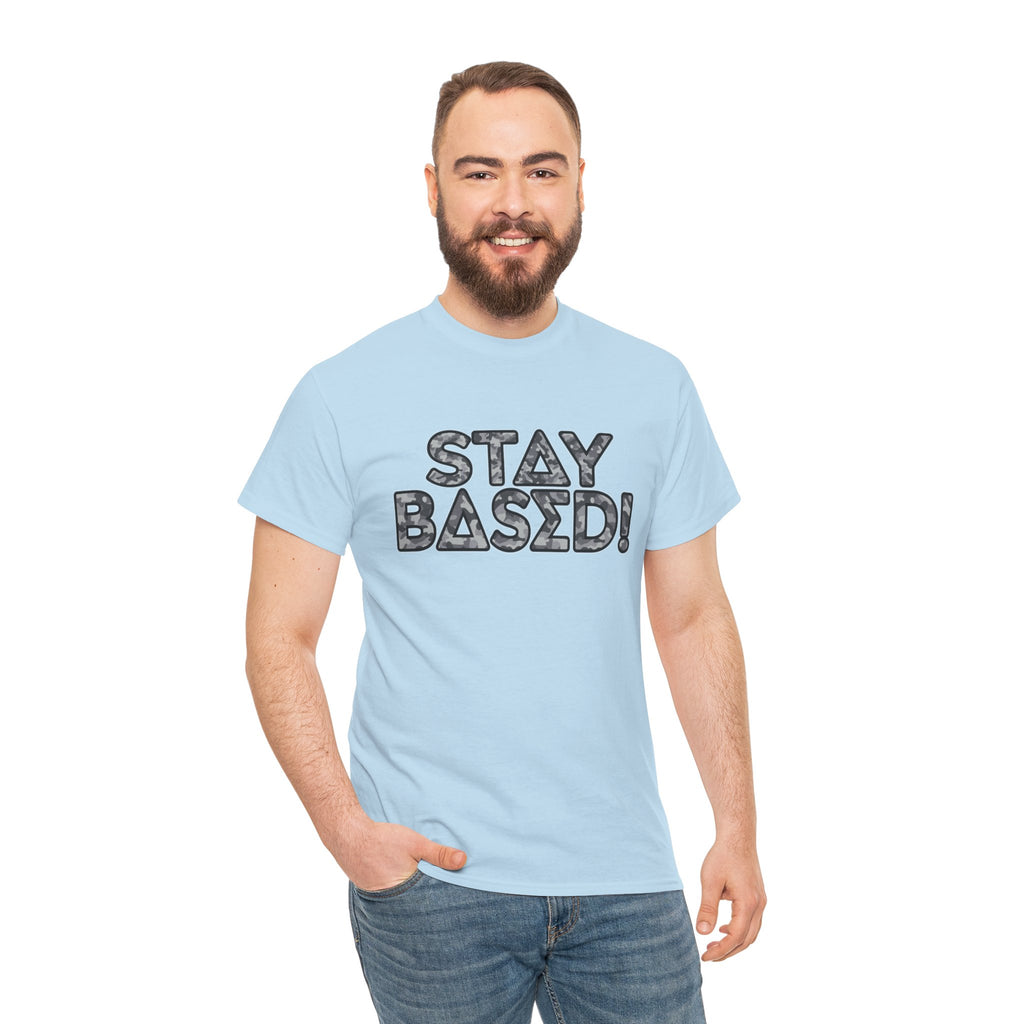 "Stay Based!" Urban Camo Graphic Tee