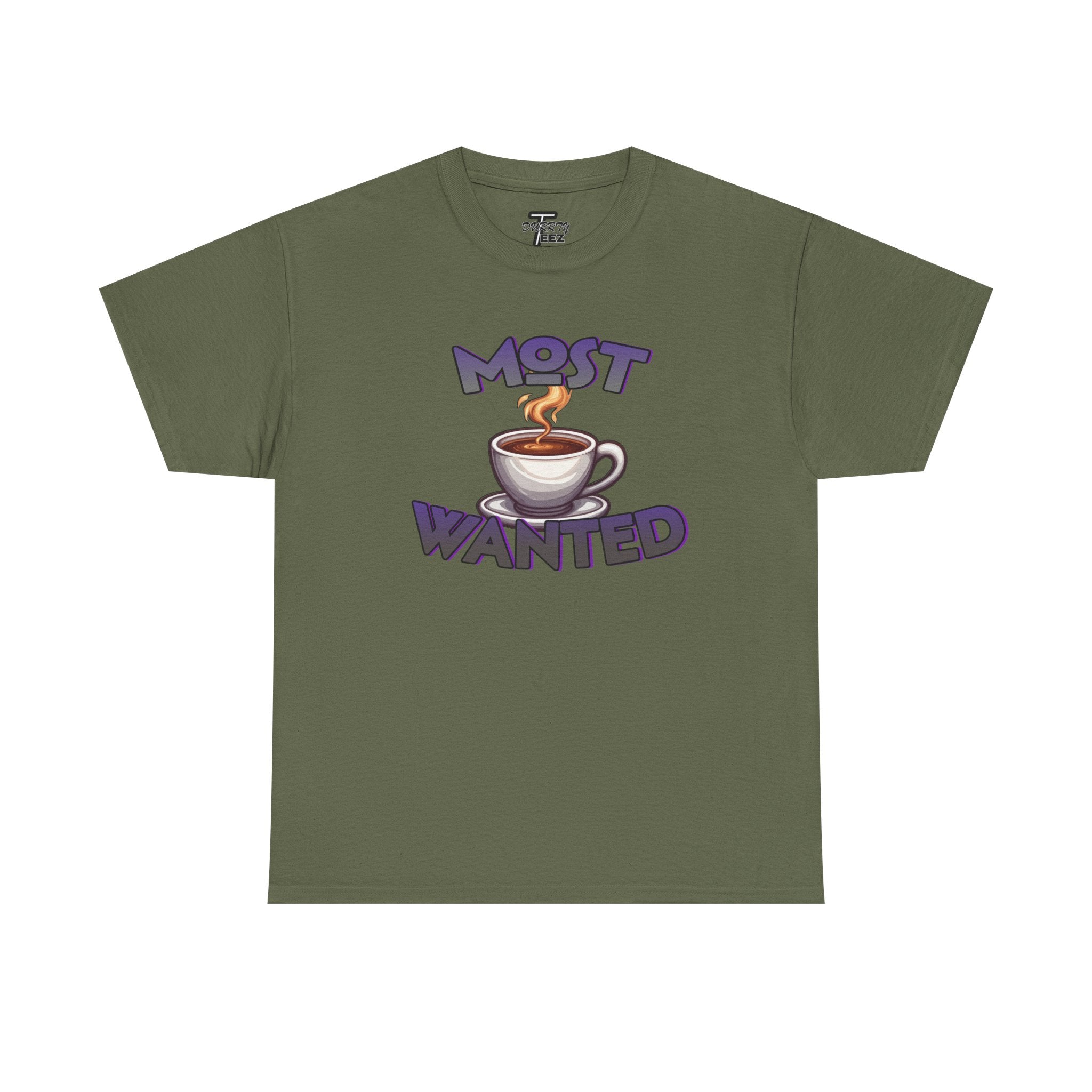 "Most Wanted" Cute Coffee Lover Graphic Tee