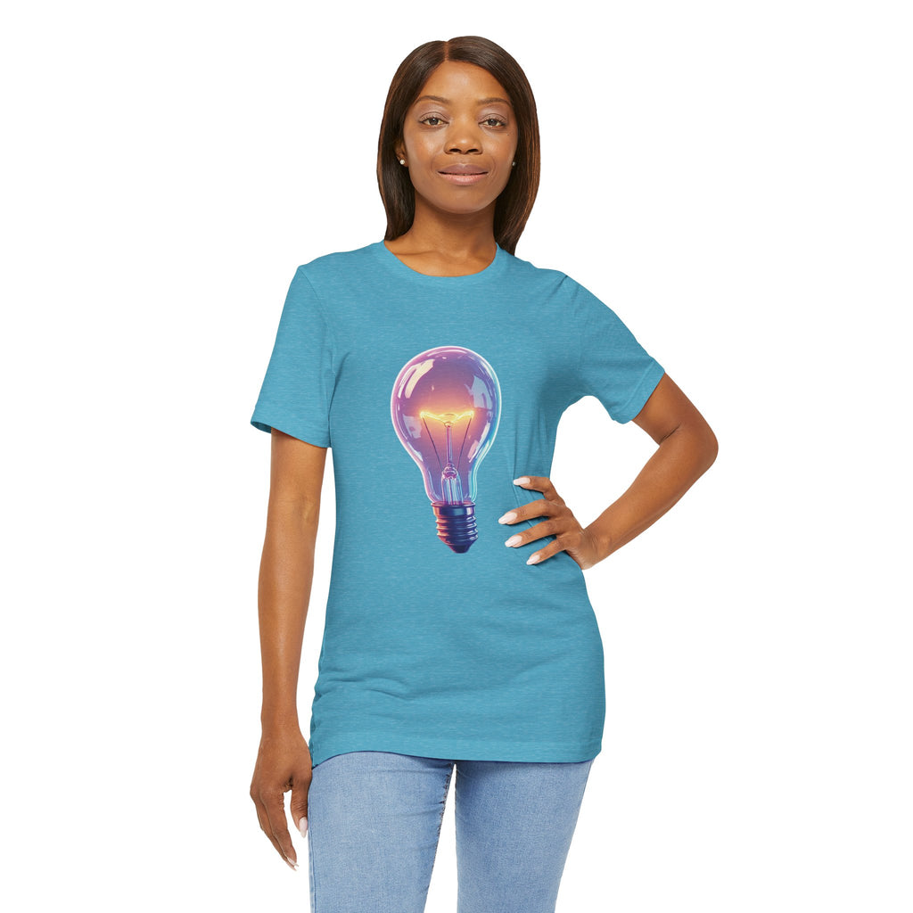 "Bright Ideas" Retro Neon Light Bulb Graphic Tee