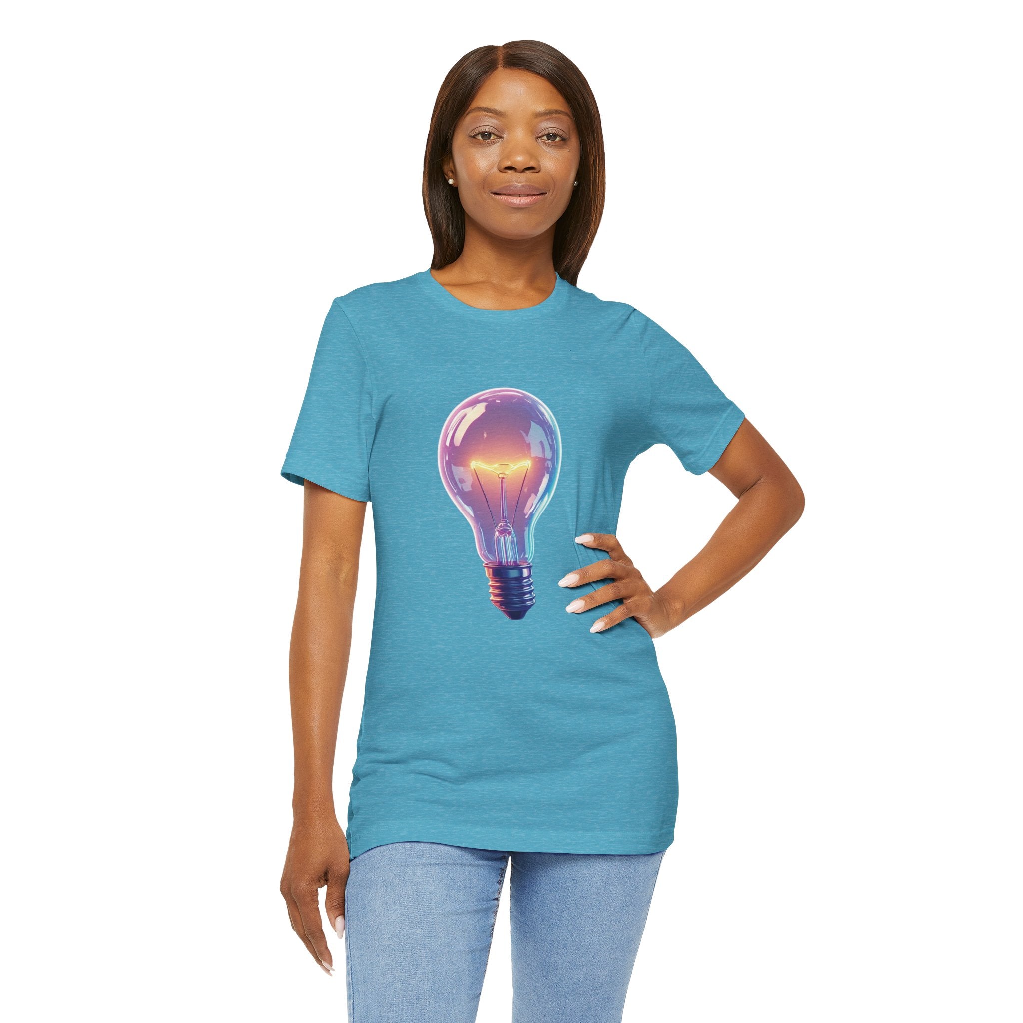 "Bright Ideas" Retro Neon Light Bulb Graphic Tee
